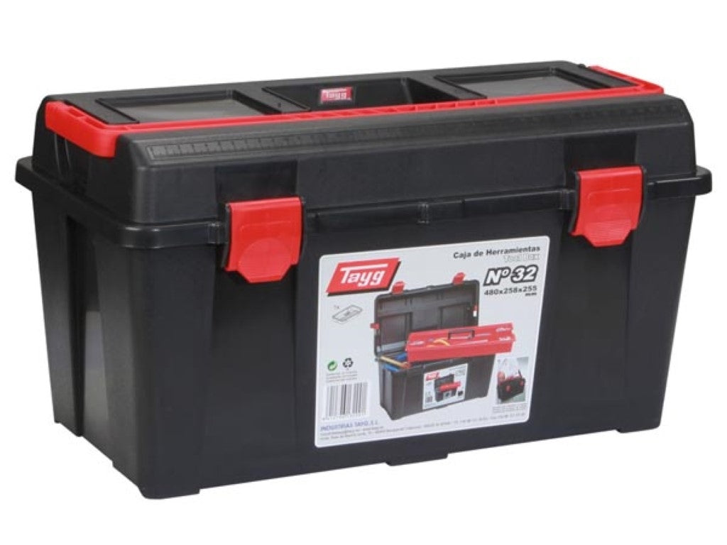 Tayg - Verktygslåda - 480 X 258 X 255 Mm - Med bricka - 31,5 L