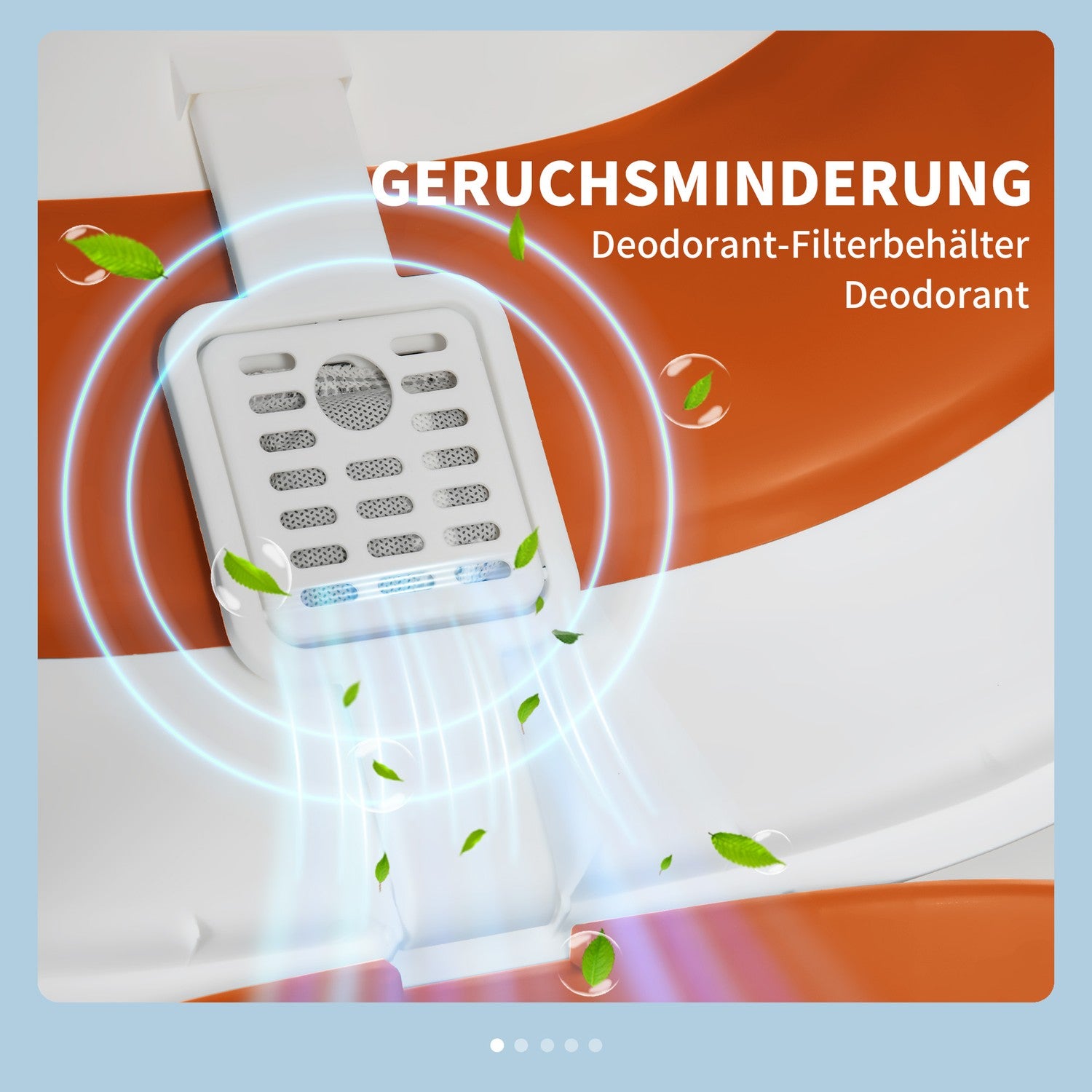 Täckt kattsandlåda med luktborttagare och skopa