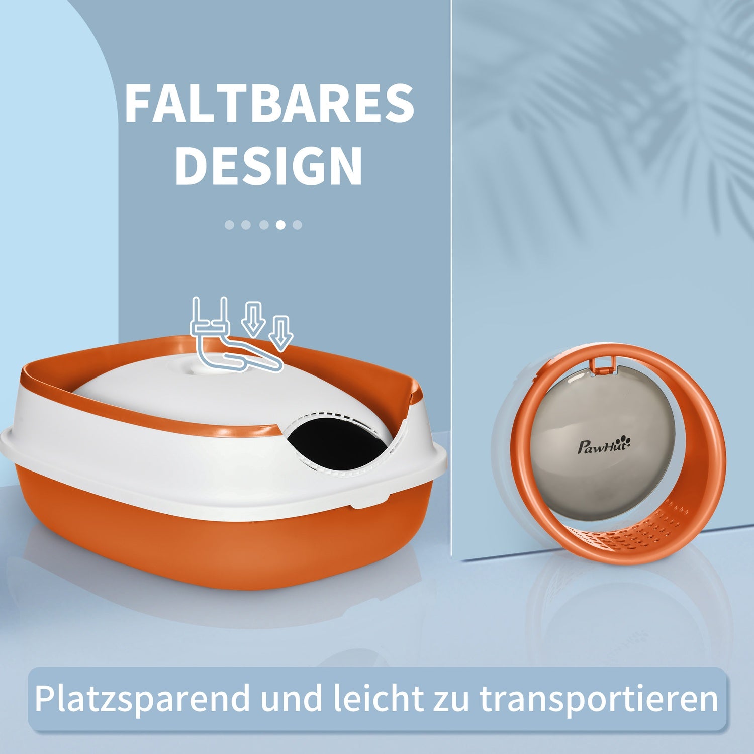 Täckt kattsandlåda med luktborttagare och skopa