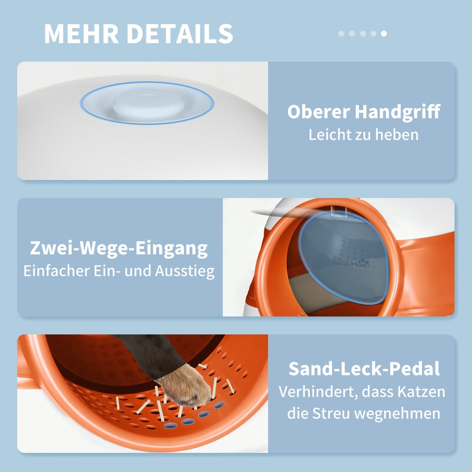 Täckt kattsandlåda med luktborttagare och skopa