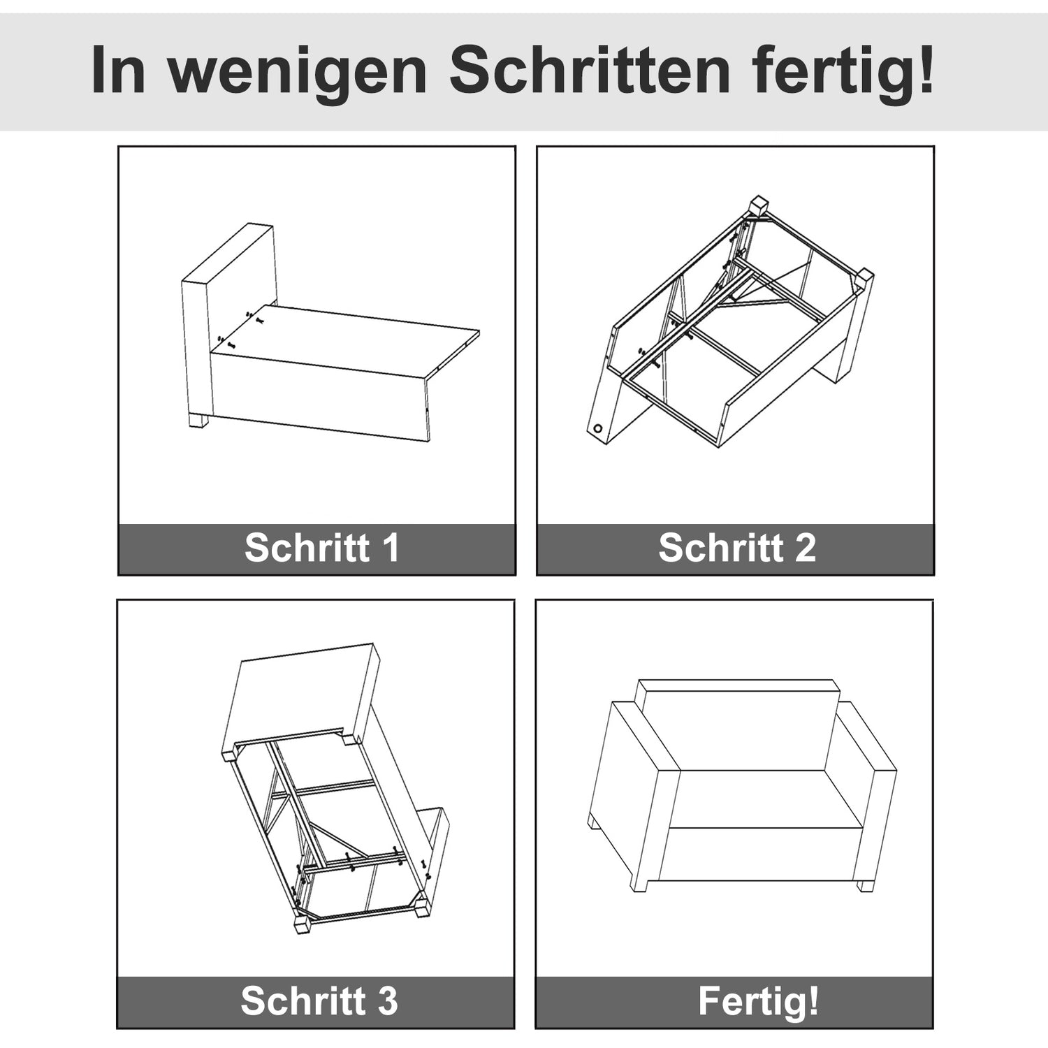 Terrass & Balkongkudde - Metall & Polyester, 130x70x80 cm