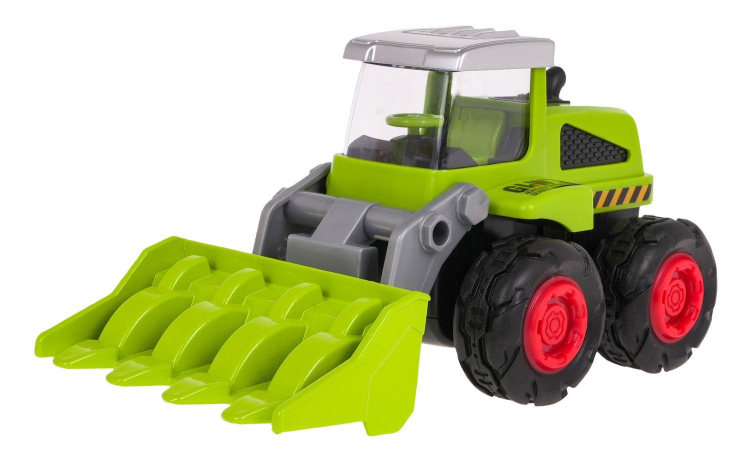 Toy Metal Bulldozer med rörlig skopa och gummidäck