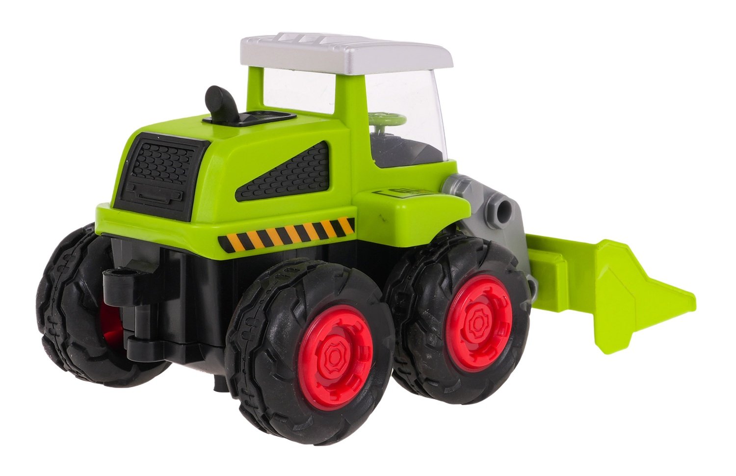 Toy Metal Bulldozer med rörlig skopa och gummidäck