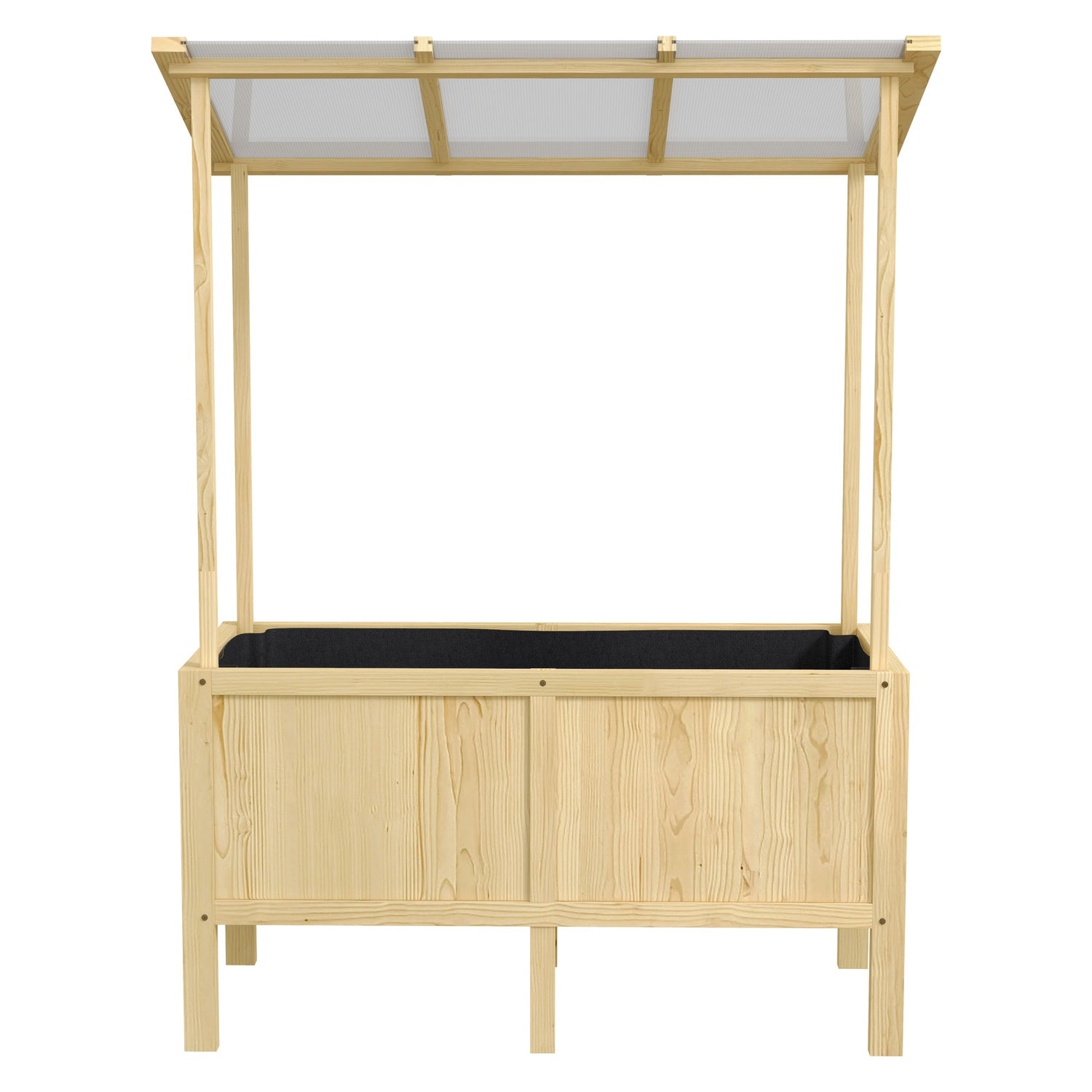 Trä Upphöjd säng Kallram med lock, 110x60x152 cm