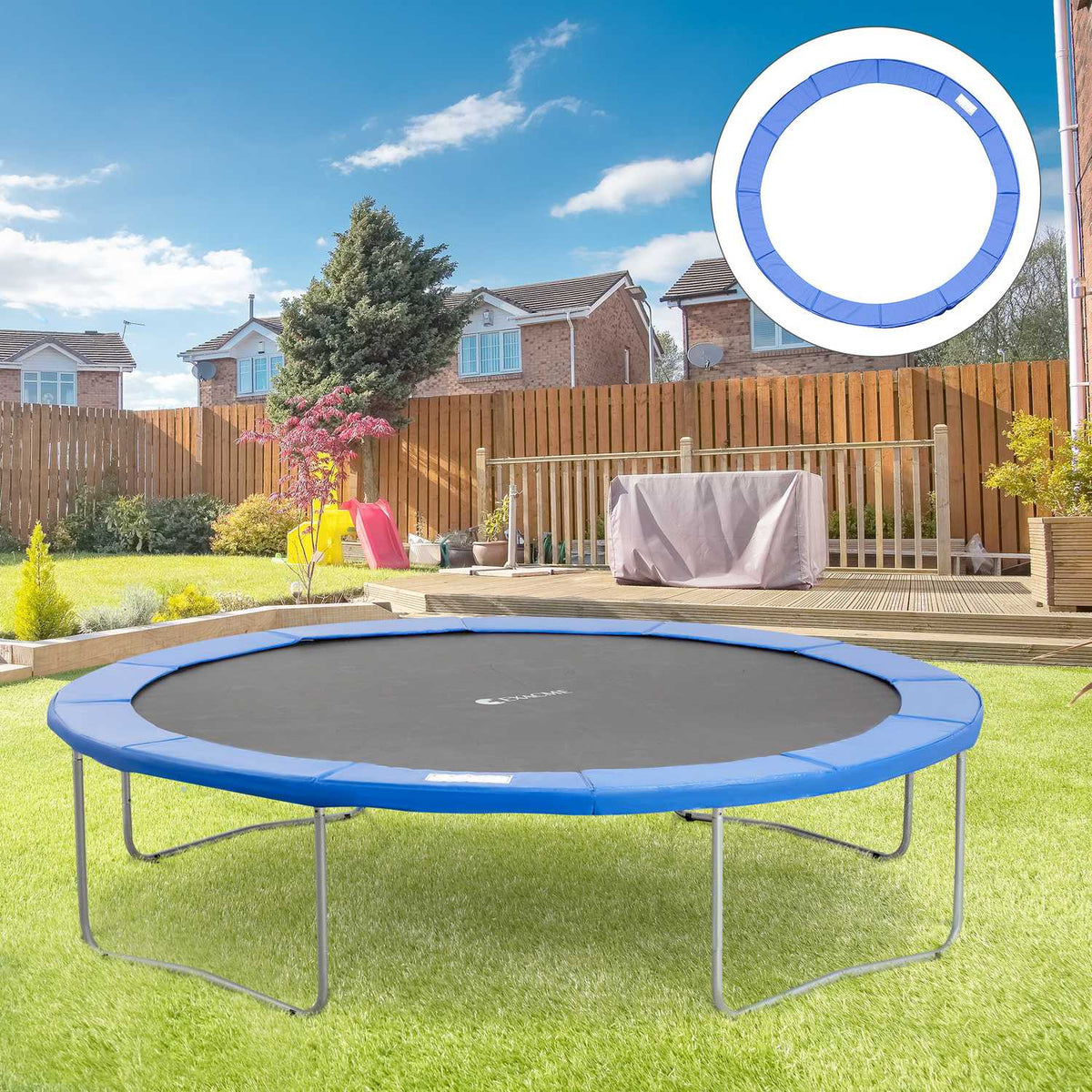 Trampolinskyddsnät med kantskydd, passar 8-15 fot