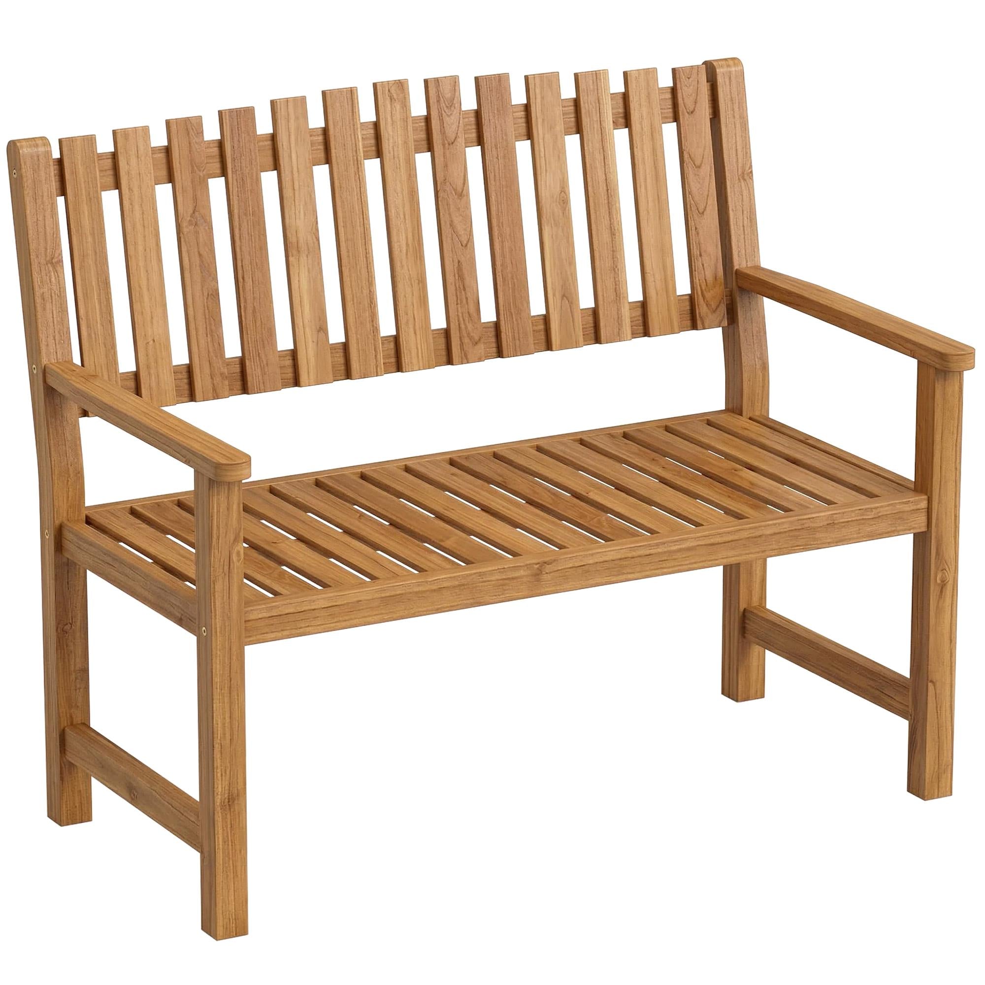 Houten tuinbank voor 2 personen, acaciahout, draagvermogen 320 kg