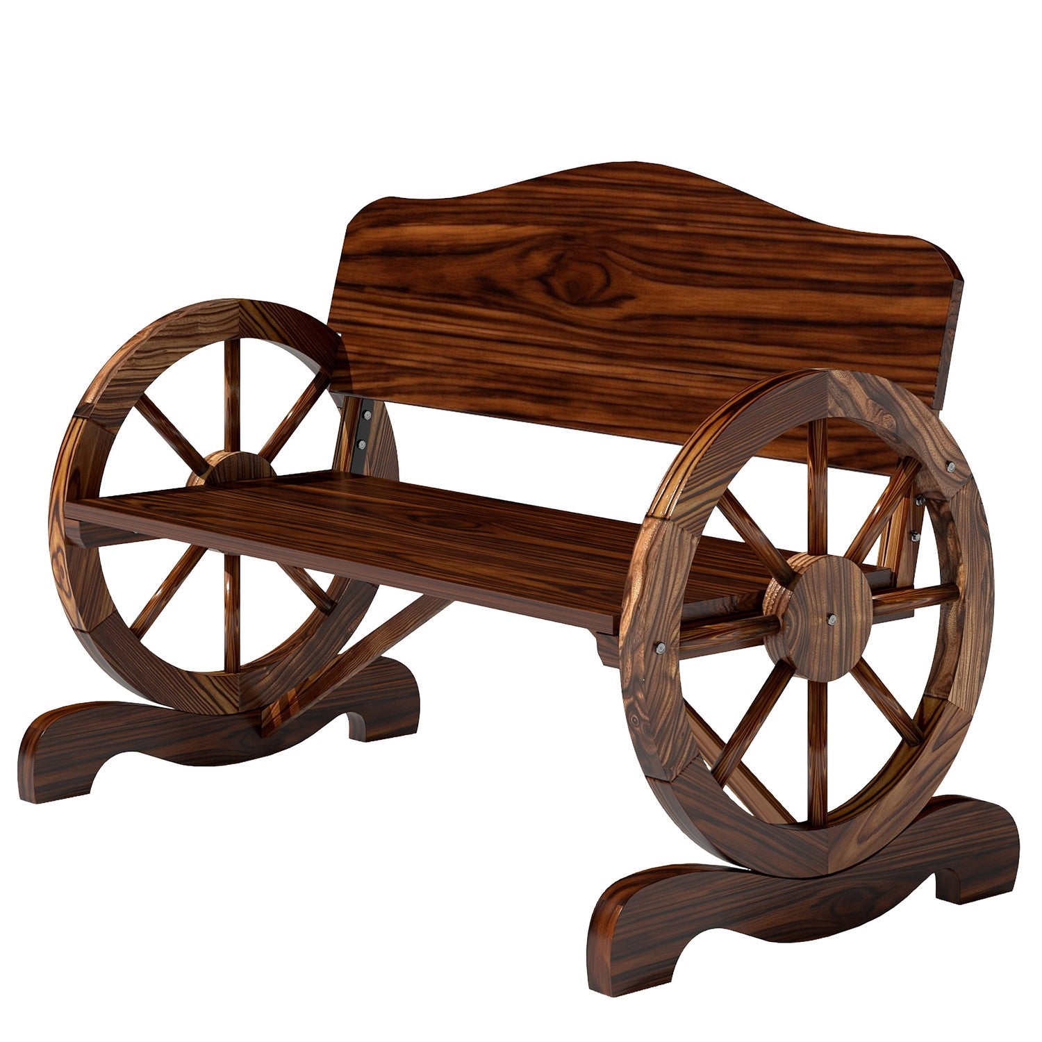 Trädgårdsbänk med 2-sits hjul, väderbeständig, gräns på 240 kg