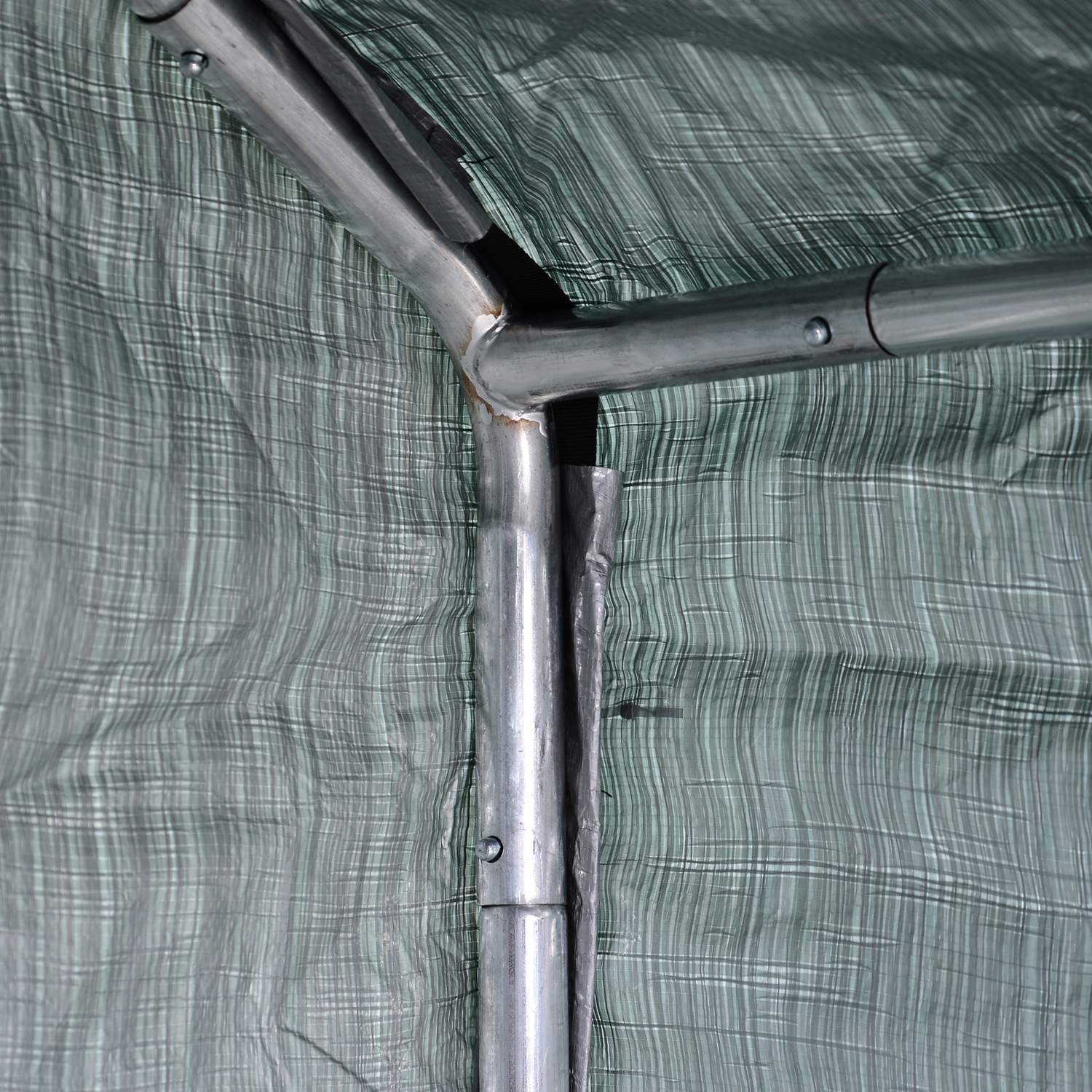 Trädgårdsbod i stål, 2x2x2M Grå, UV-beständig