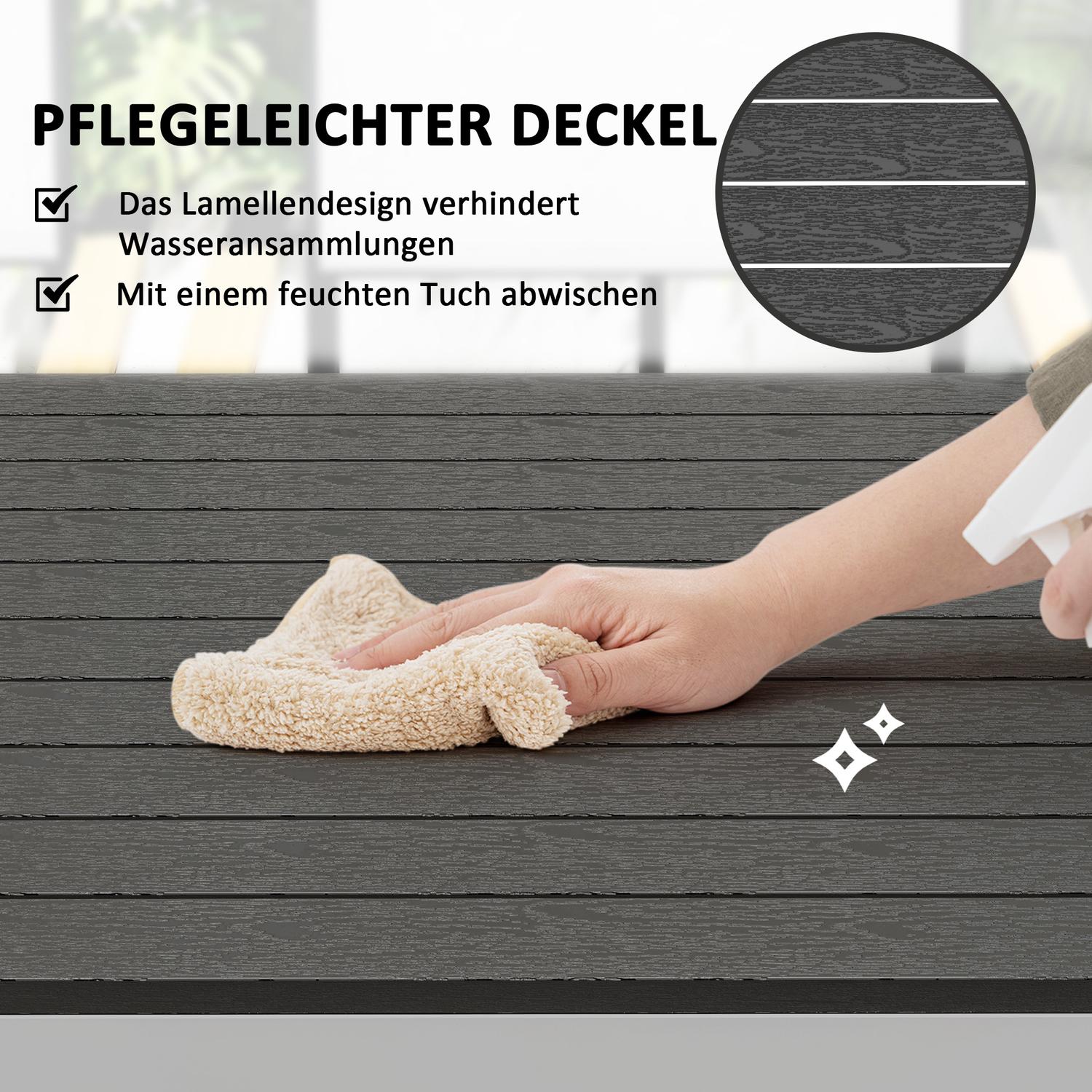 Trädgårdsbord i aluminium, 120x70 cm, väderbeständigt, svart