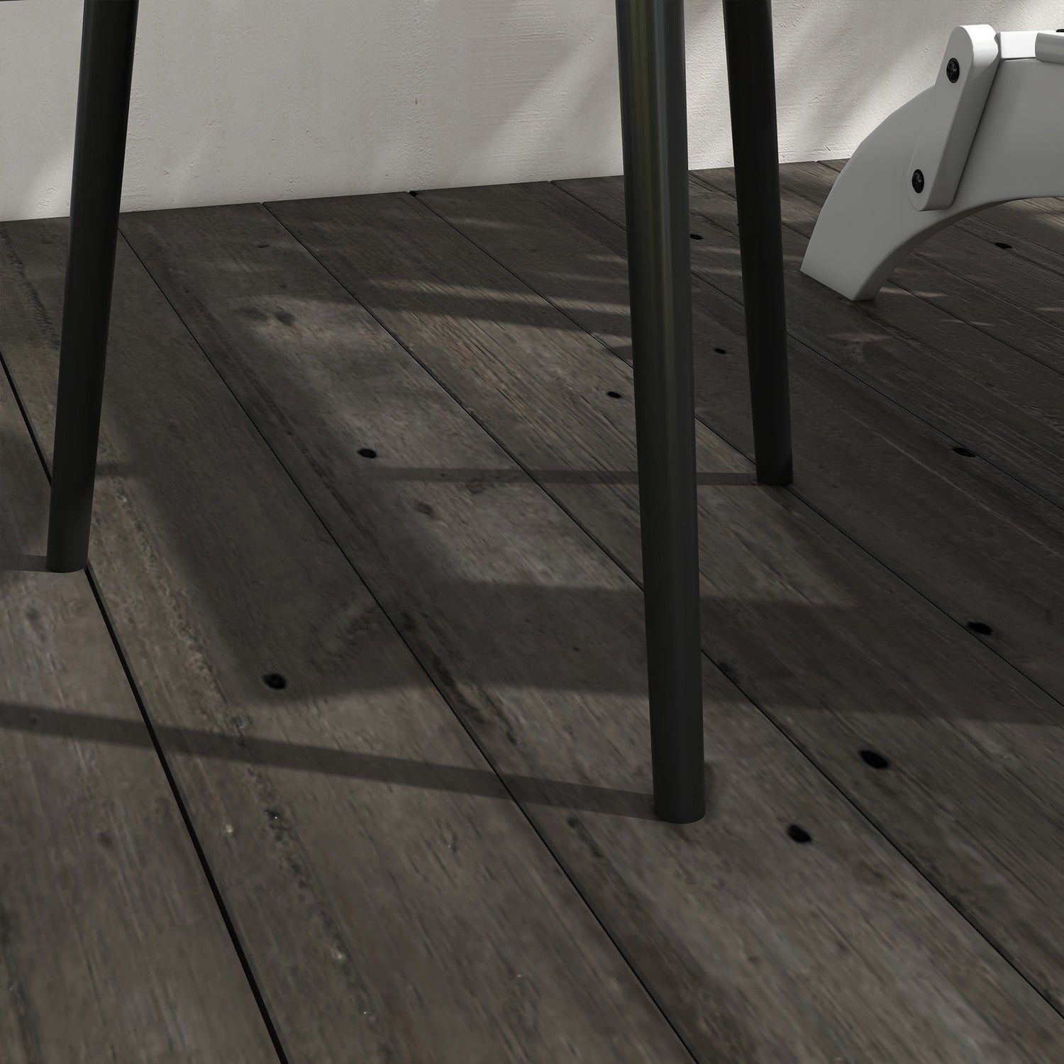 Trädgårdsbord i svart stål – 40 x 40 x 50 cm