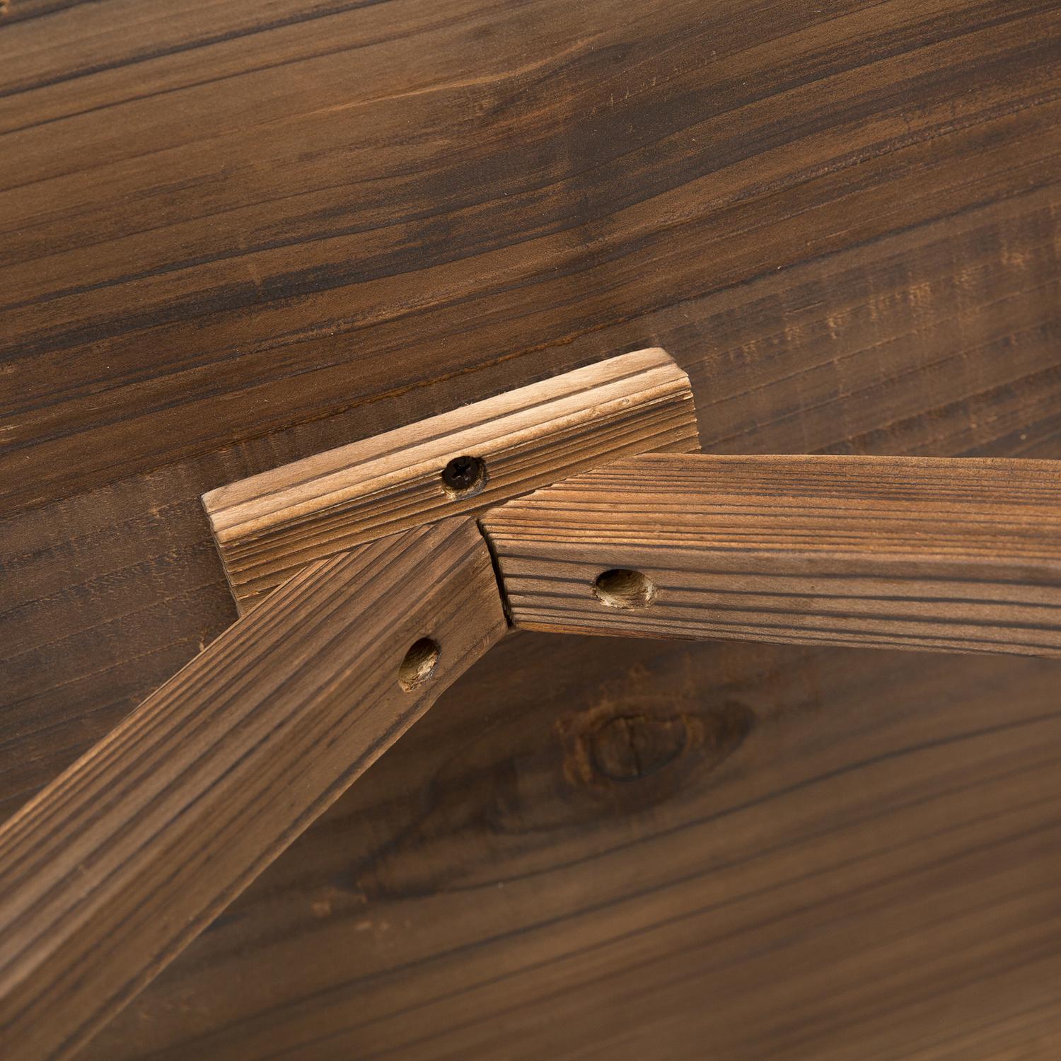 Trädgårdsbord, massivt trä, väderbeständigt, 113x60x65 cm