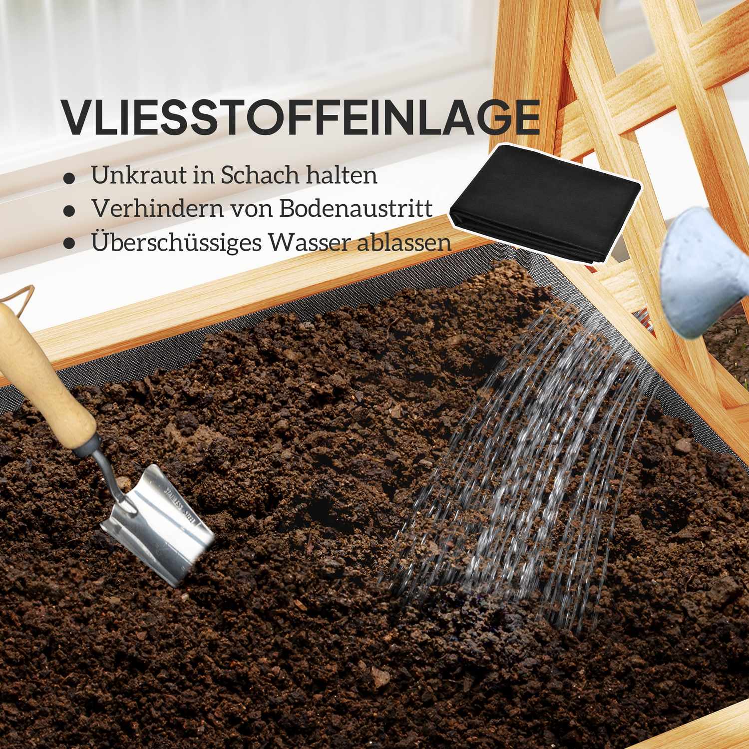 Trädgårdskruka med spaljé för klätterväxter