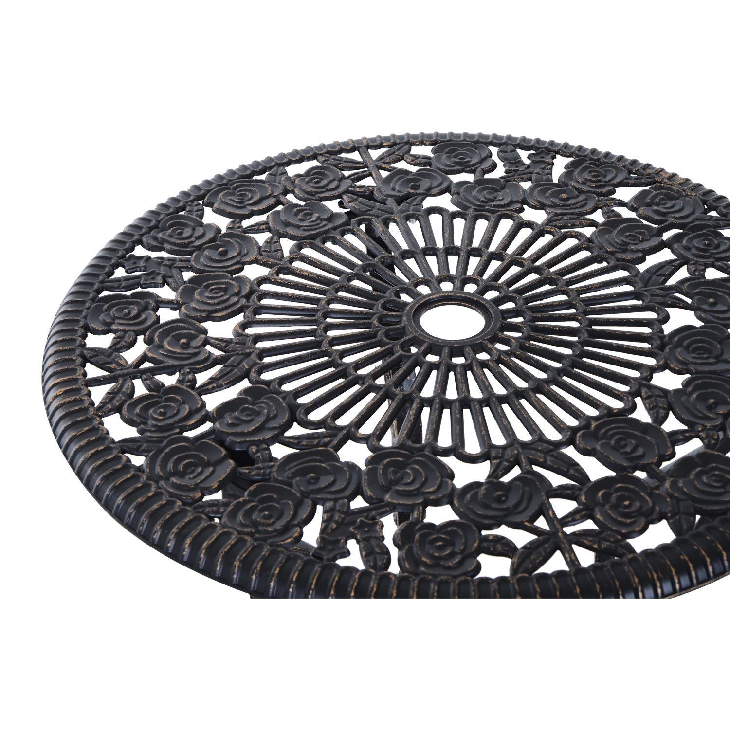 Trädgårdsmöbler i brons för 2, bord och stolar