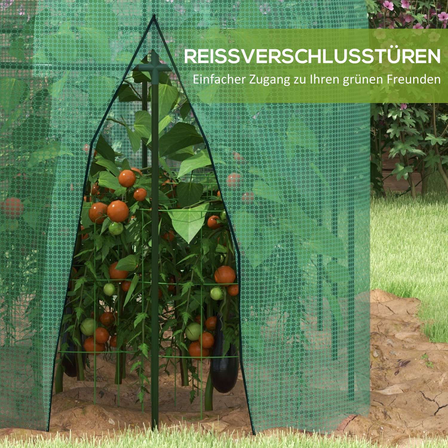 Trädgårdsnätväxttält, insekts- & vindskydd, 3x1M