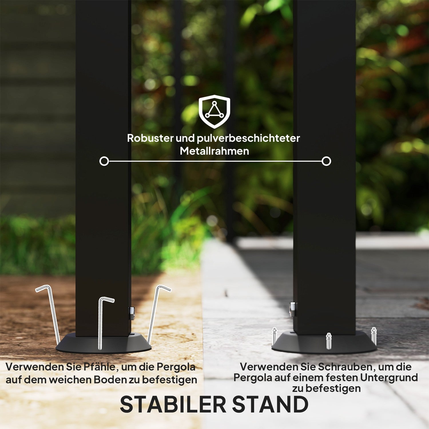 Trädgårdspaviljong med vattenavvisande kapell, 2,5x3m, kräm