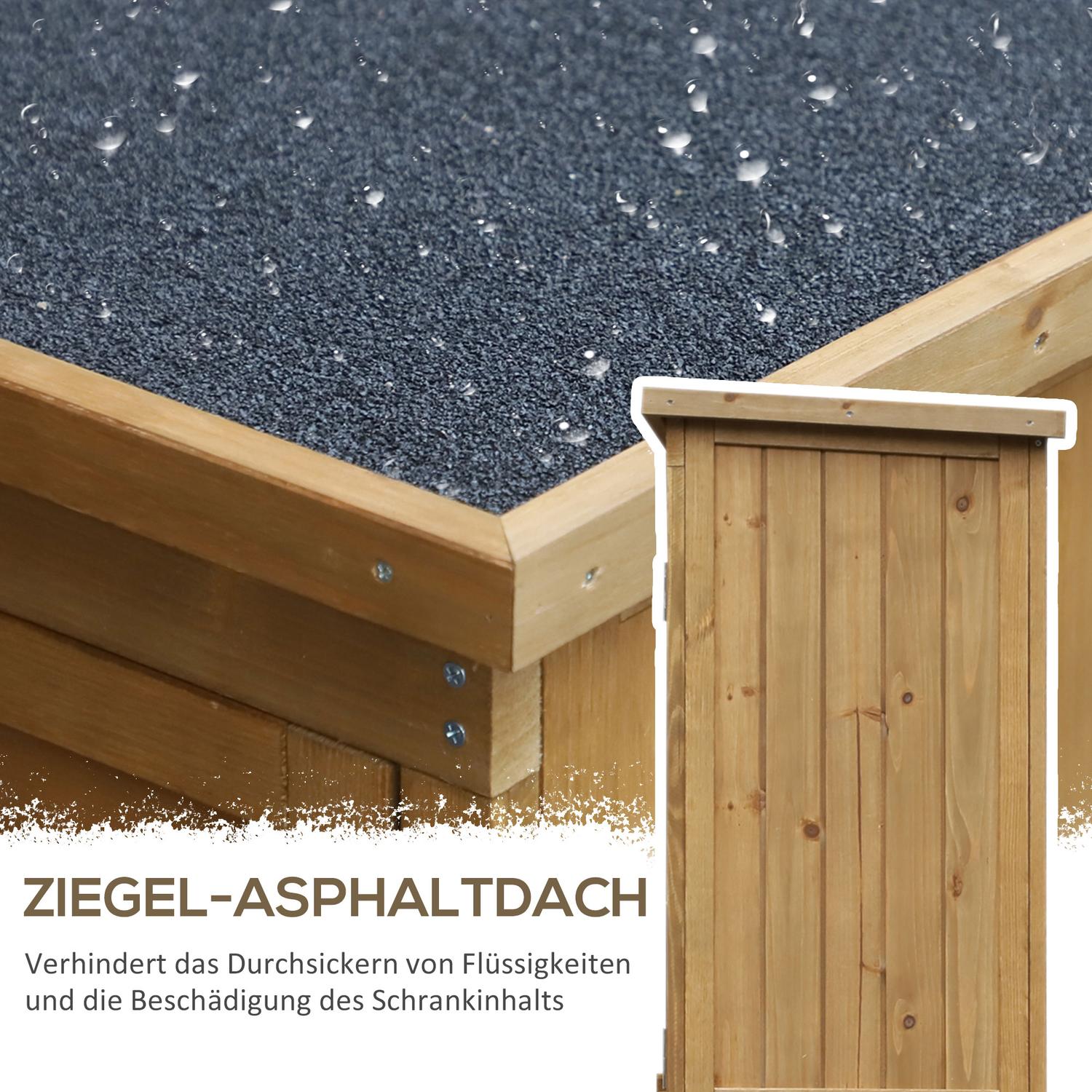 Trädgårdsredskapsbod i trä med lamelldörrar, 87x46,5x160 cm