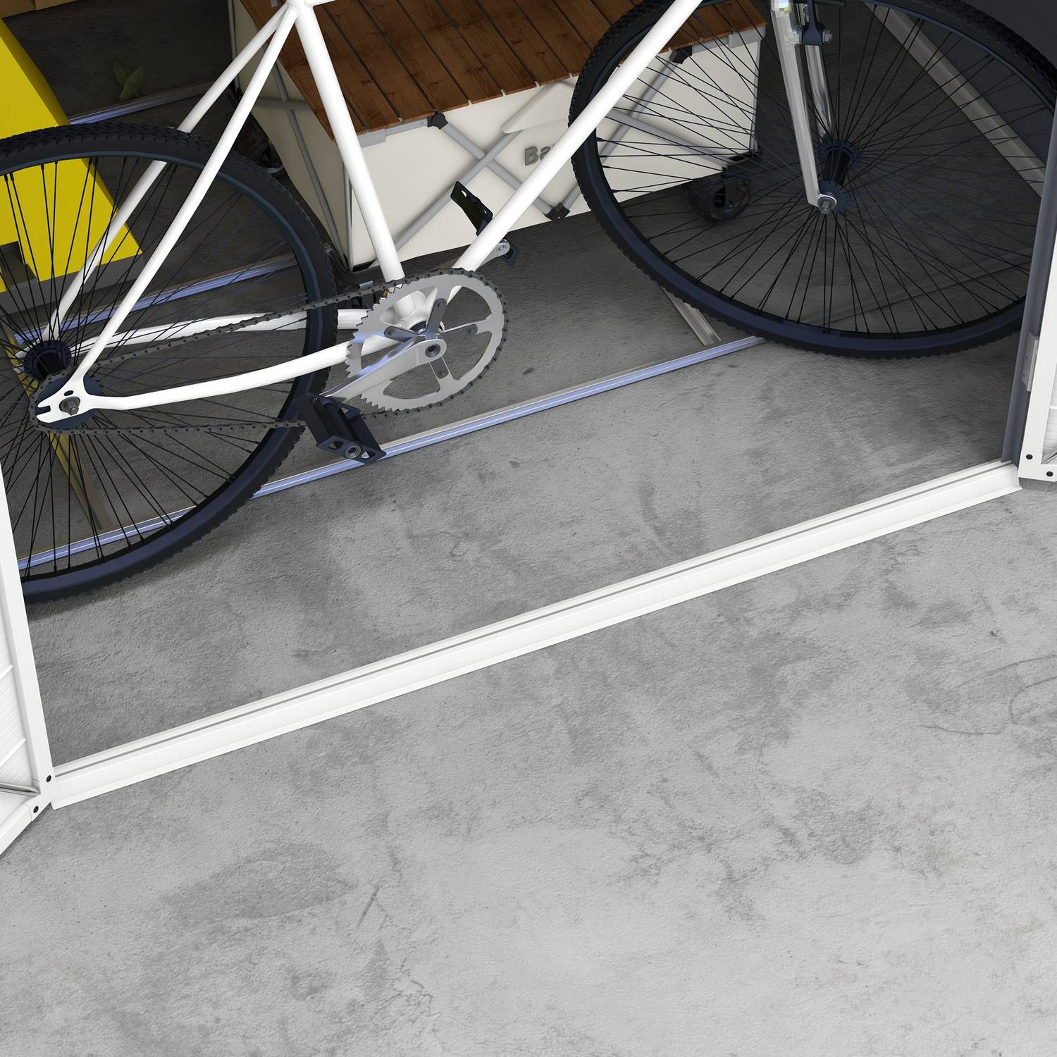 Trädgårdsredskapsskjul, aluminium, låsbar, 4,1 m³, grå