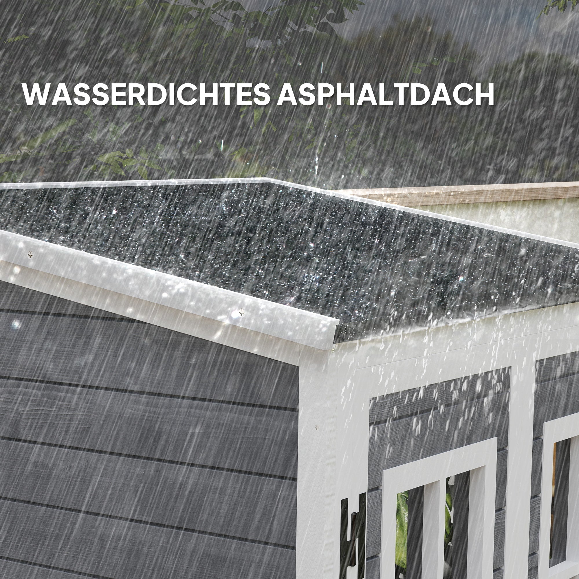 Trädgårdsredskapsskjul i trä, väderbeständig, låsbar, 91x69x192cm