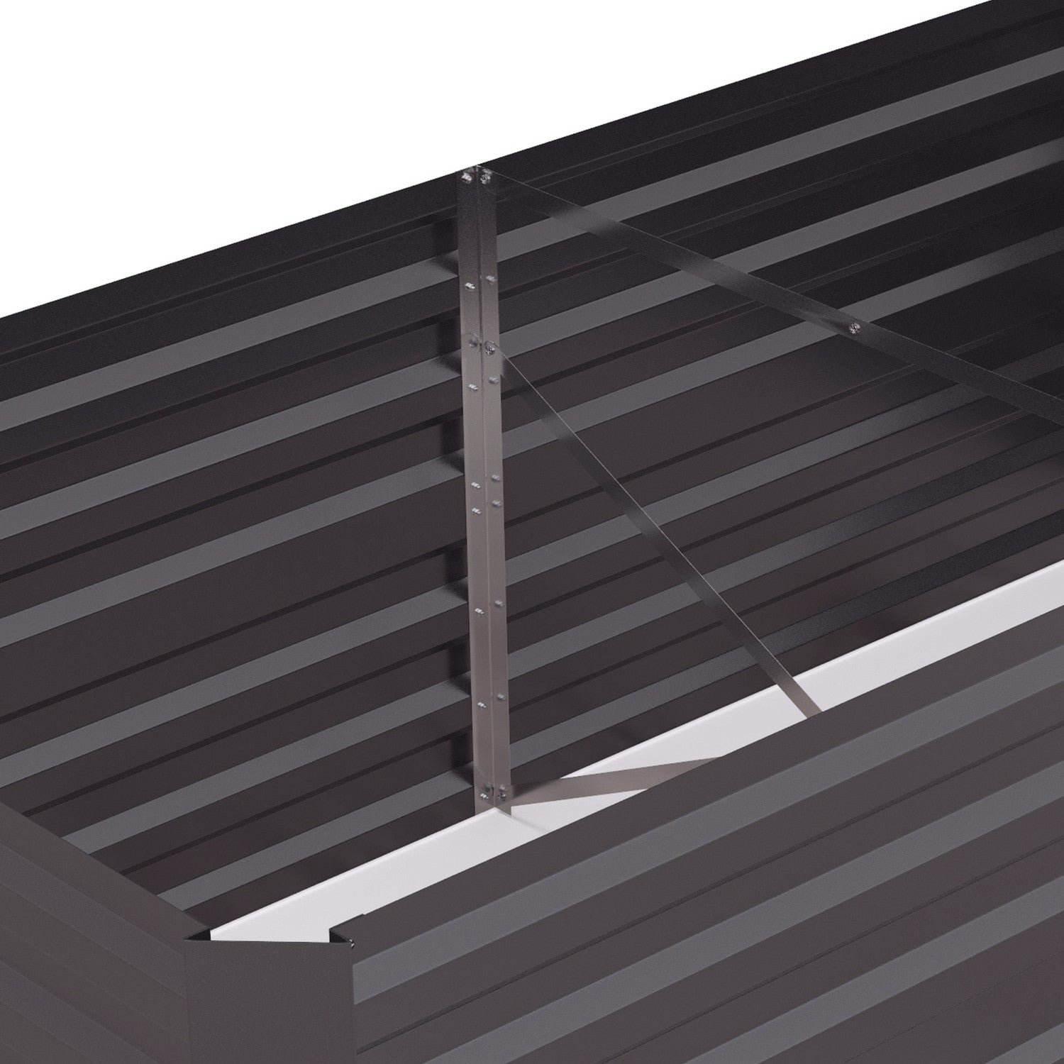 Trädgårdssäng i stål – 180x90x60 cm för grönsaker & blommor