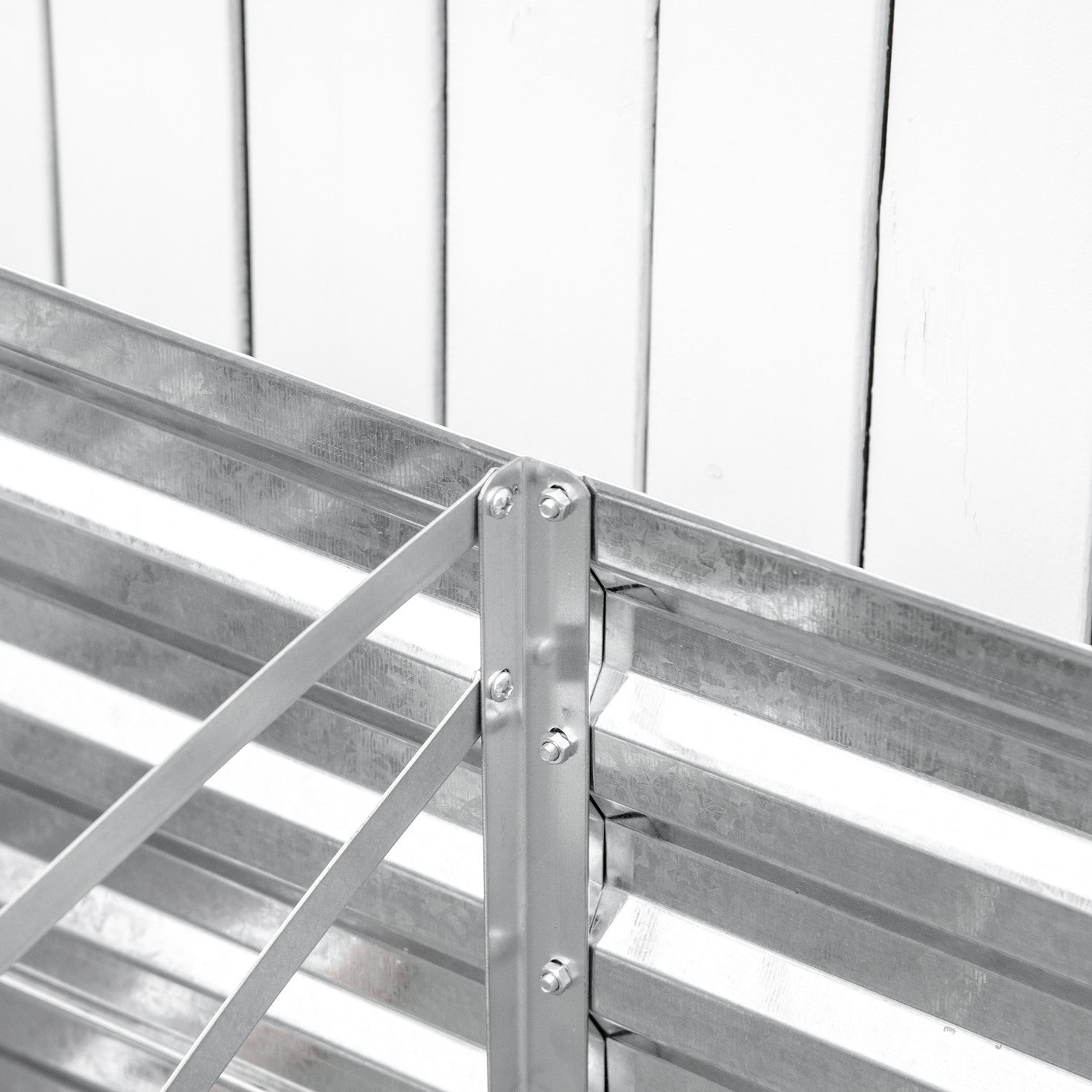 Trädgårdssäng i stål – 180x90x60 cm, perfekt för grönsaker