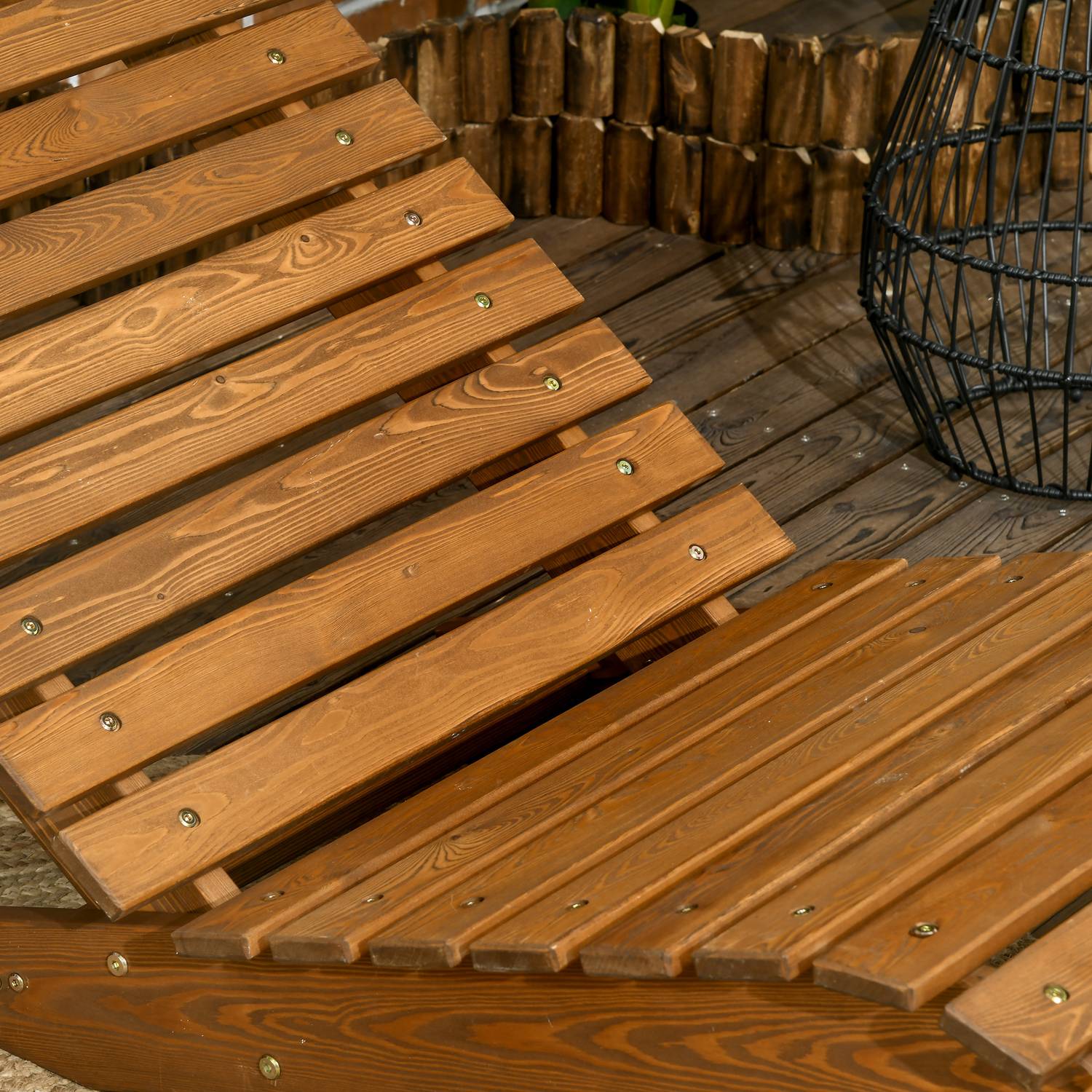 Trädgårdssäng i teak, kapacitet 120 kg, 66x170x77 cm