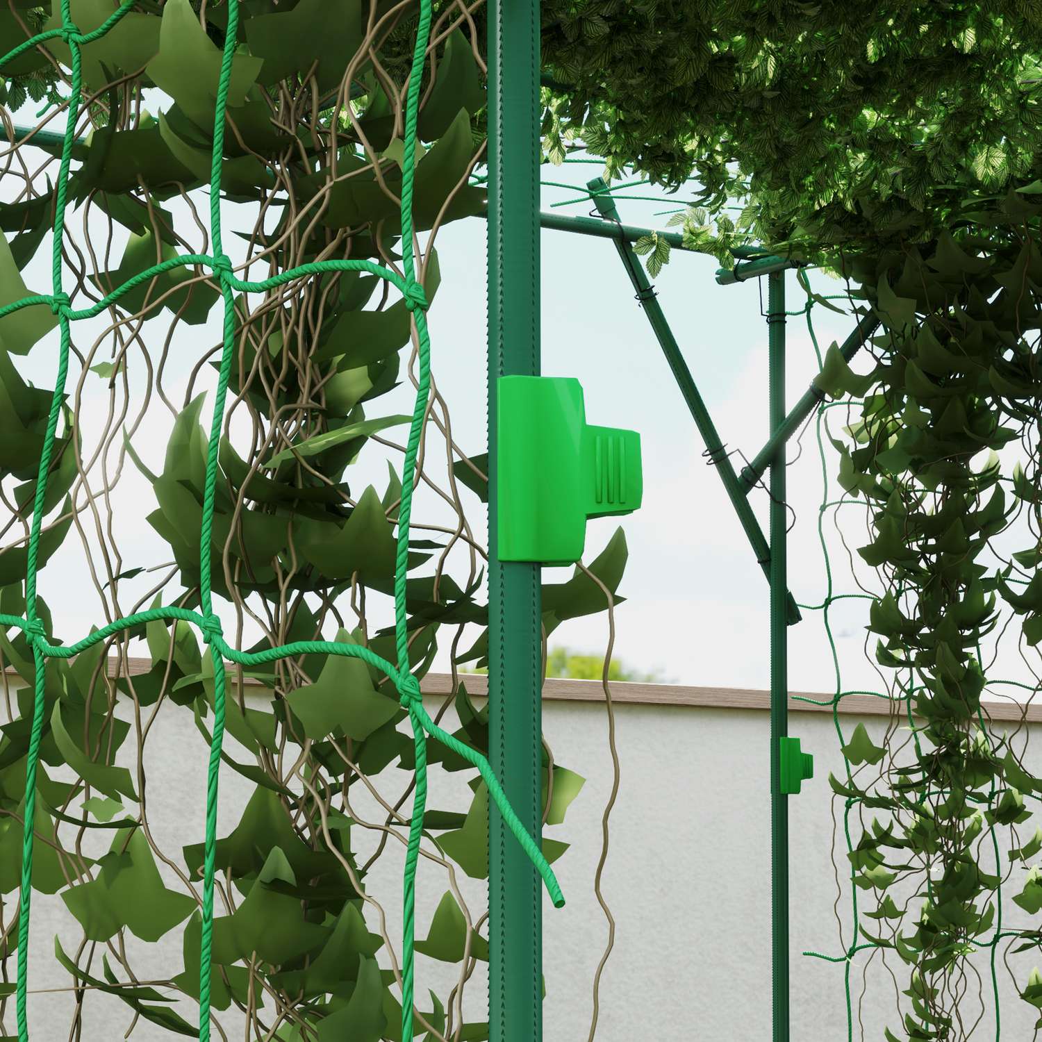 Trädgårdsspaljé i rostfritt stål – Triangulär, 223x223x223 cm