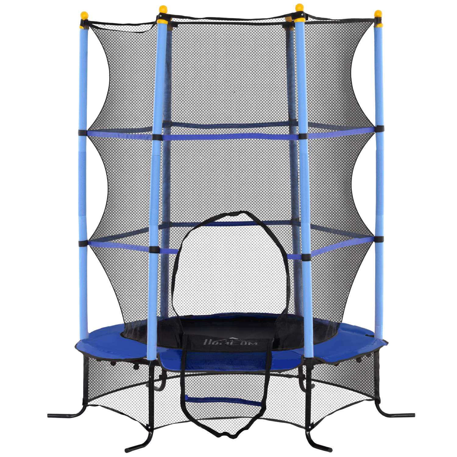 Zahradní trampolína pro děti, Ø163 cm, ochranná síť, modrá