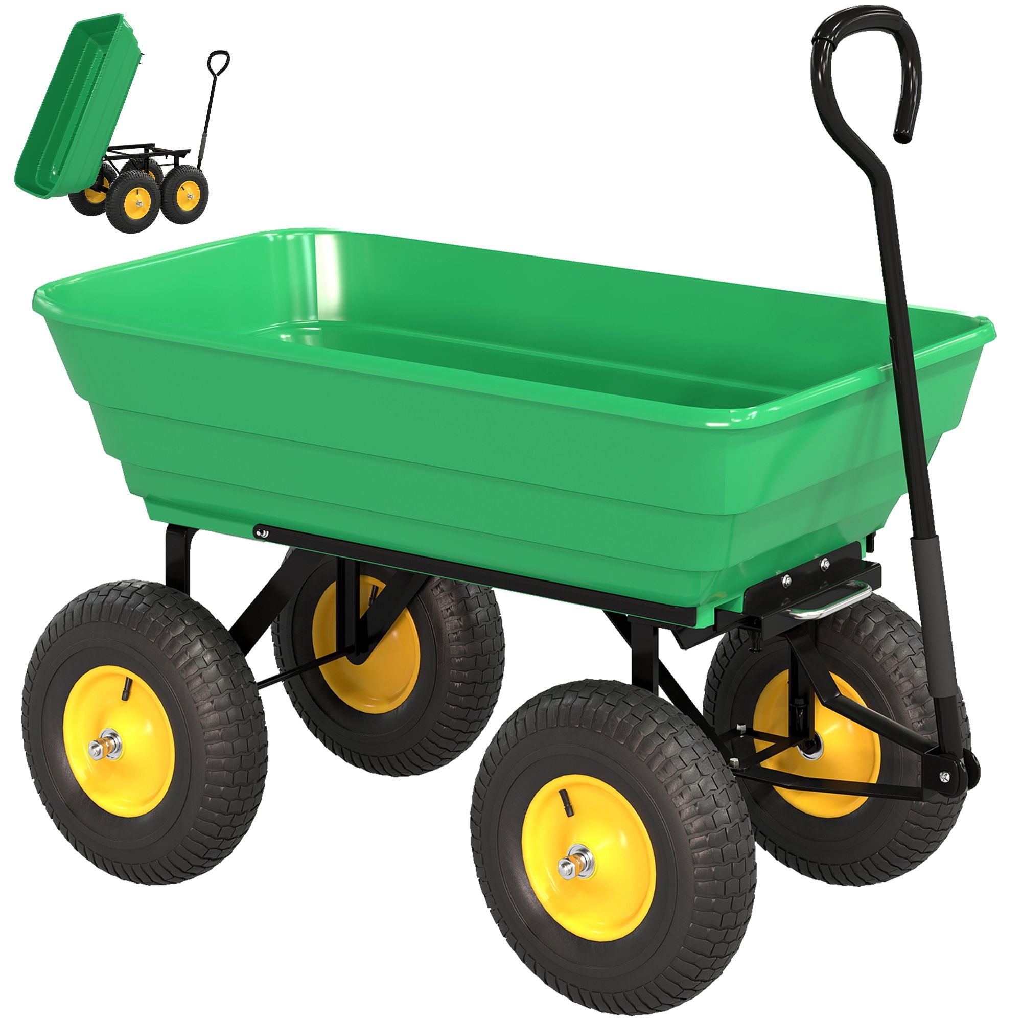 Zahradní vozík s funkcí vyklápění, 75 l, nosnost 200 kg