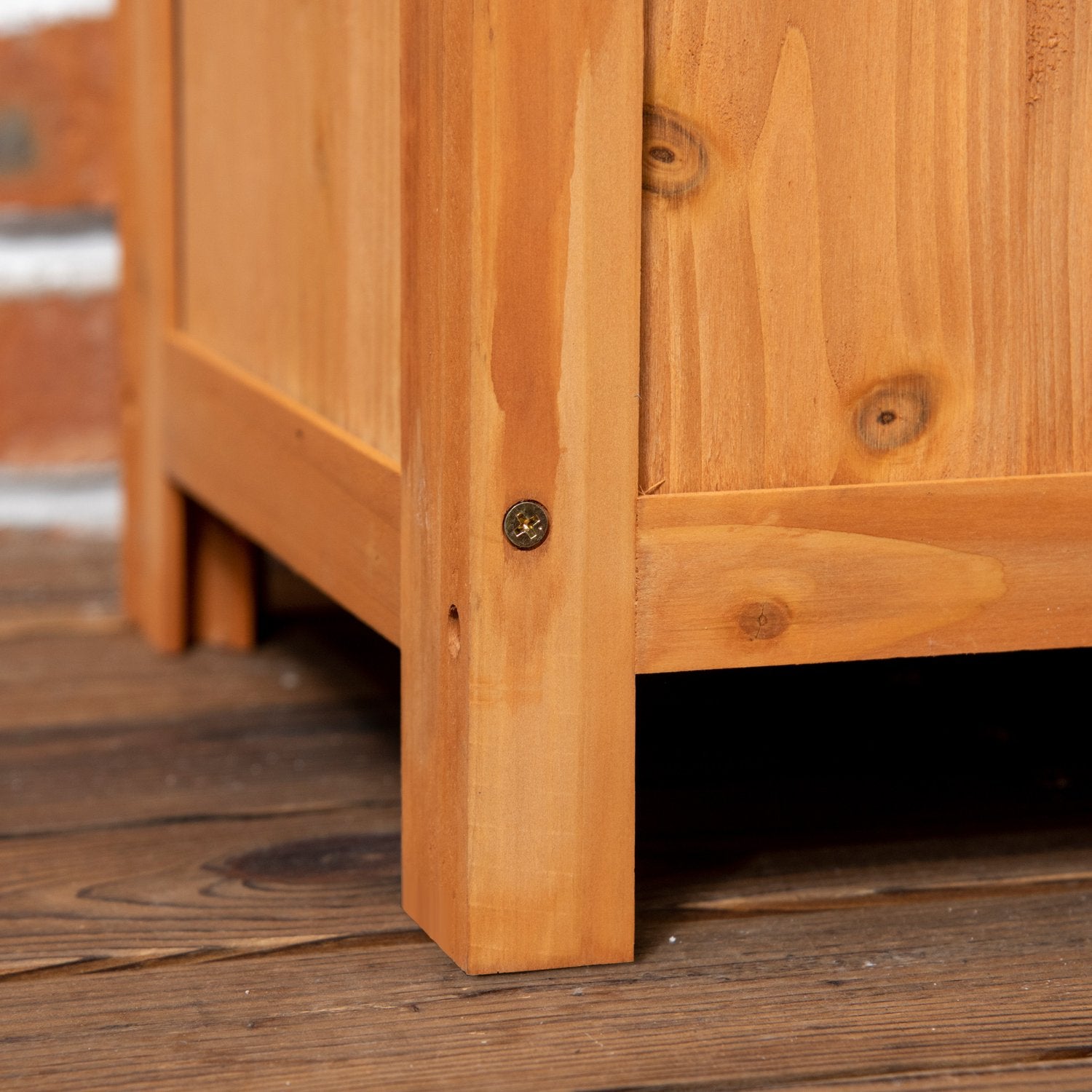 Trädgårdsväxtlåda med spaljé, naturligt trä, 32x32x108 cm