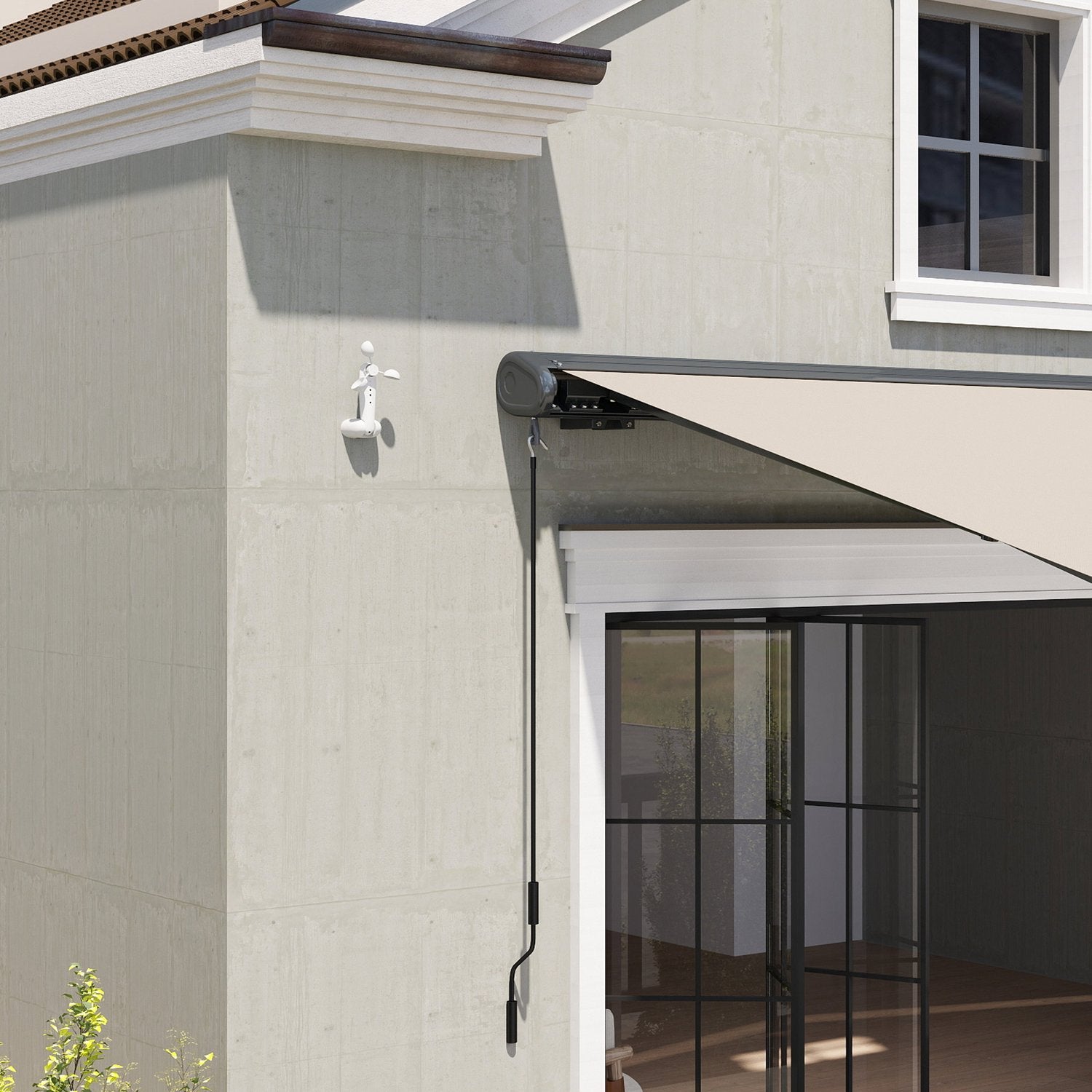 Trådlös sol- och vindsensor för utomhusmarkiser