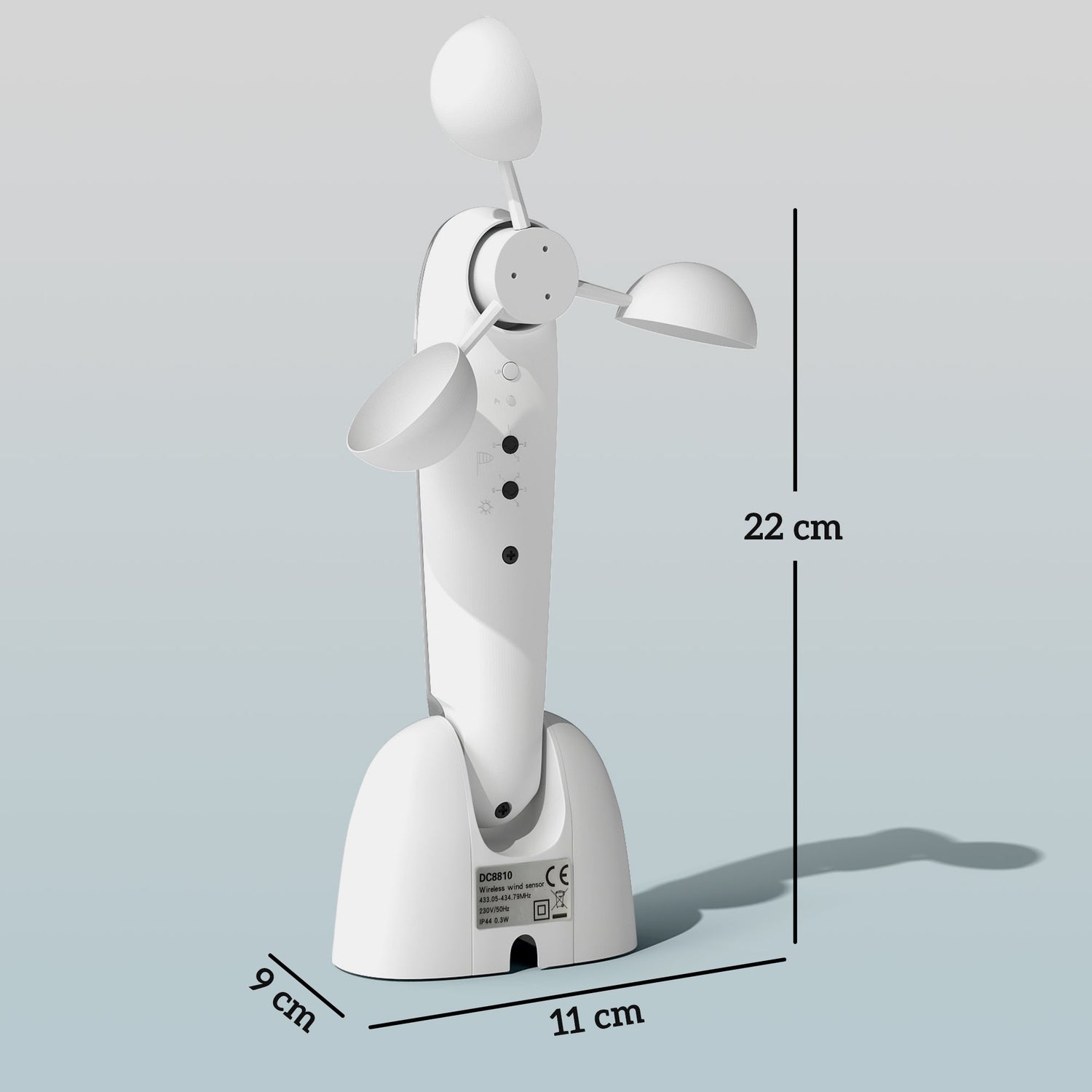 Trådlös sol- och vindsensor för utomhusmarkiser