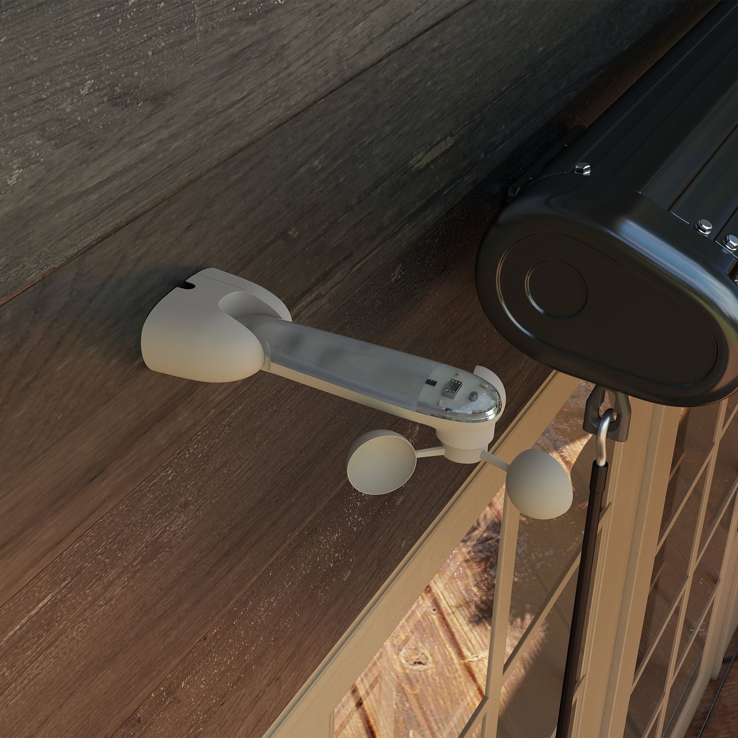 Trådlös sol- och vindsensor för utomhusmarkiser