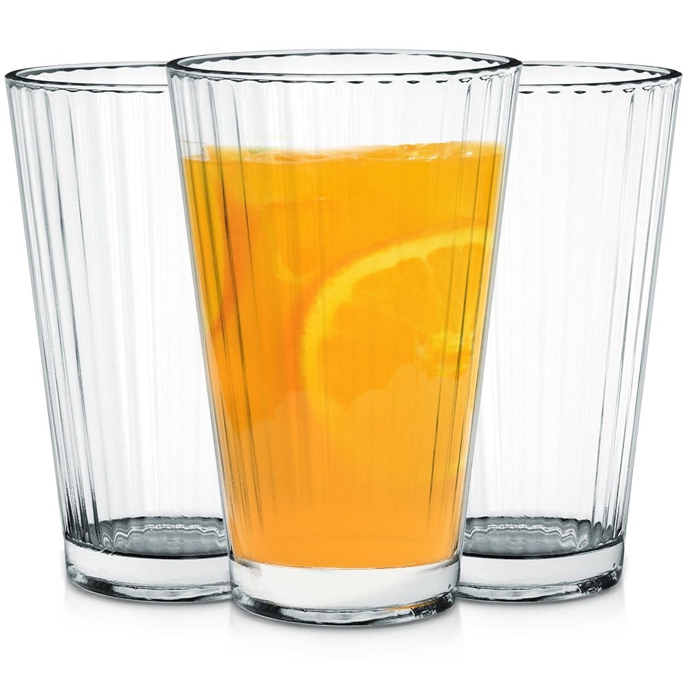Tre höga glas 270 ml - tjockt, genomskinligt glas