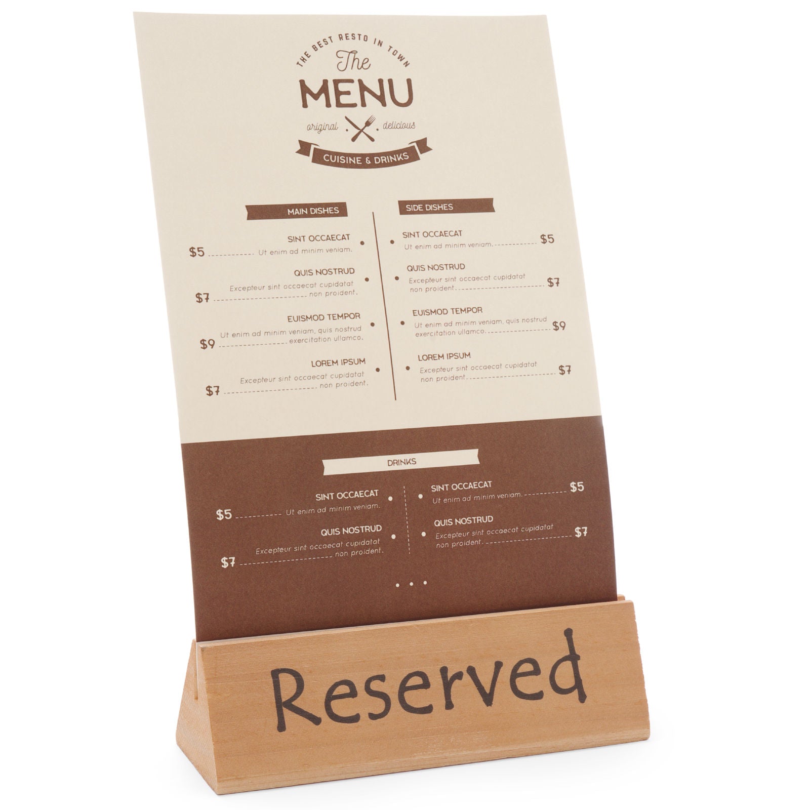 Träinformationsskylt RESERVERAD RESERVATION - Hendi 664308
