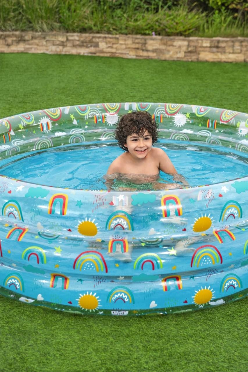 Tropical Play Pool 67"x21" med säkerhetsventiler och reparationslapp