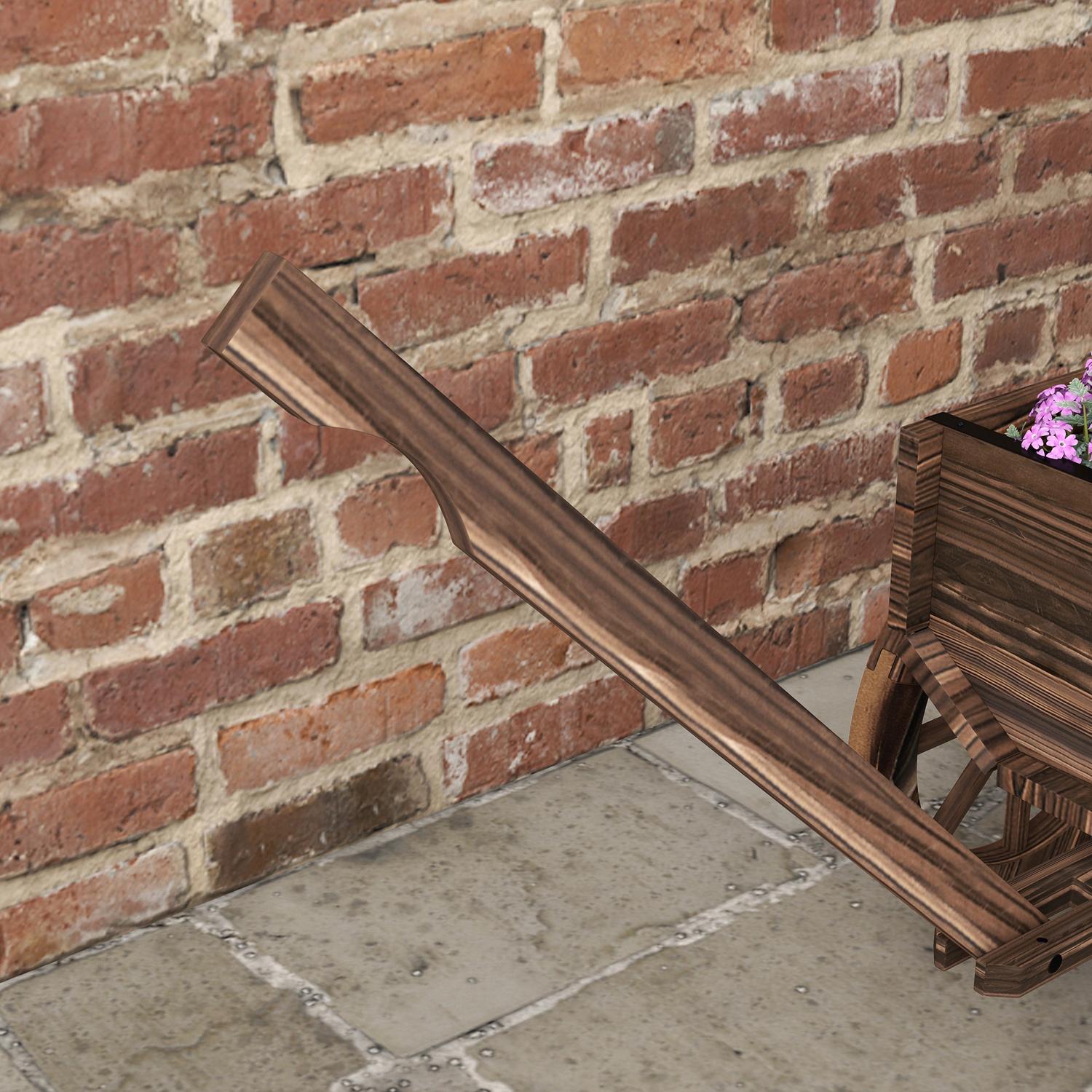 Trävagn Blomlåda, Trädgårdskruka, 30 Kg Kapacitet