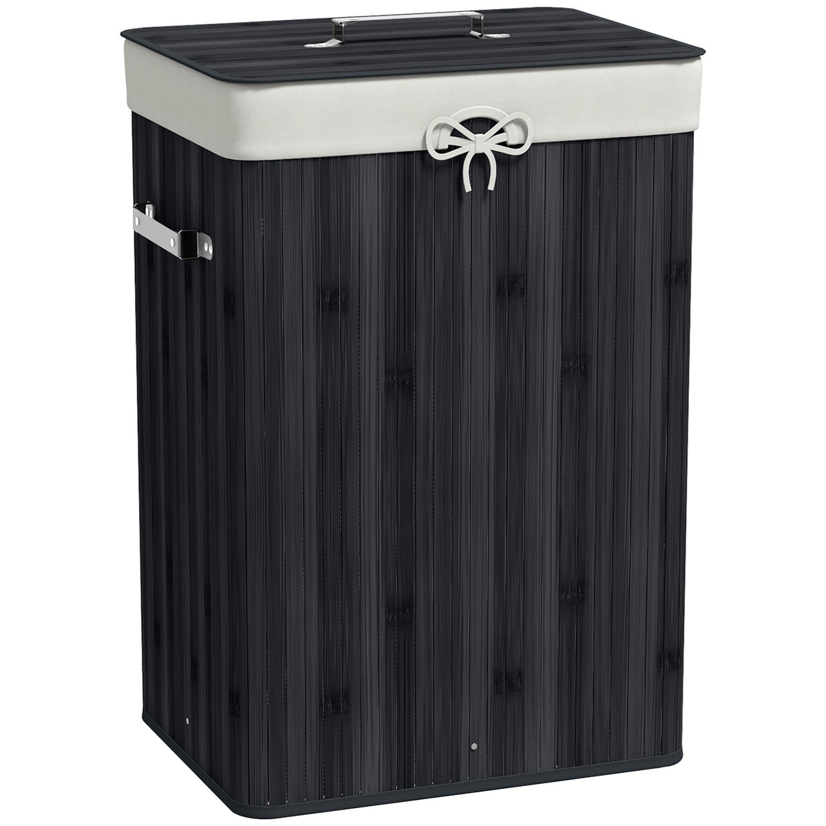 Bamboe wasmand, 72 liter, met afneembare stoffen zak