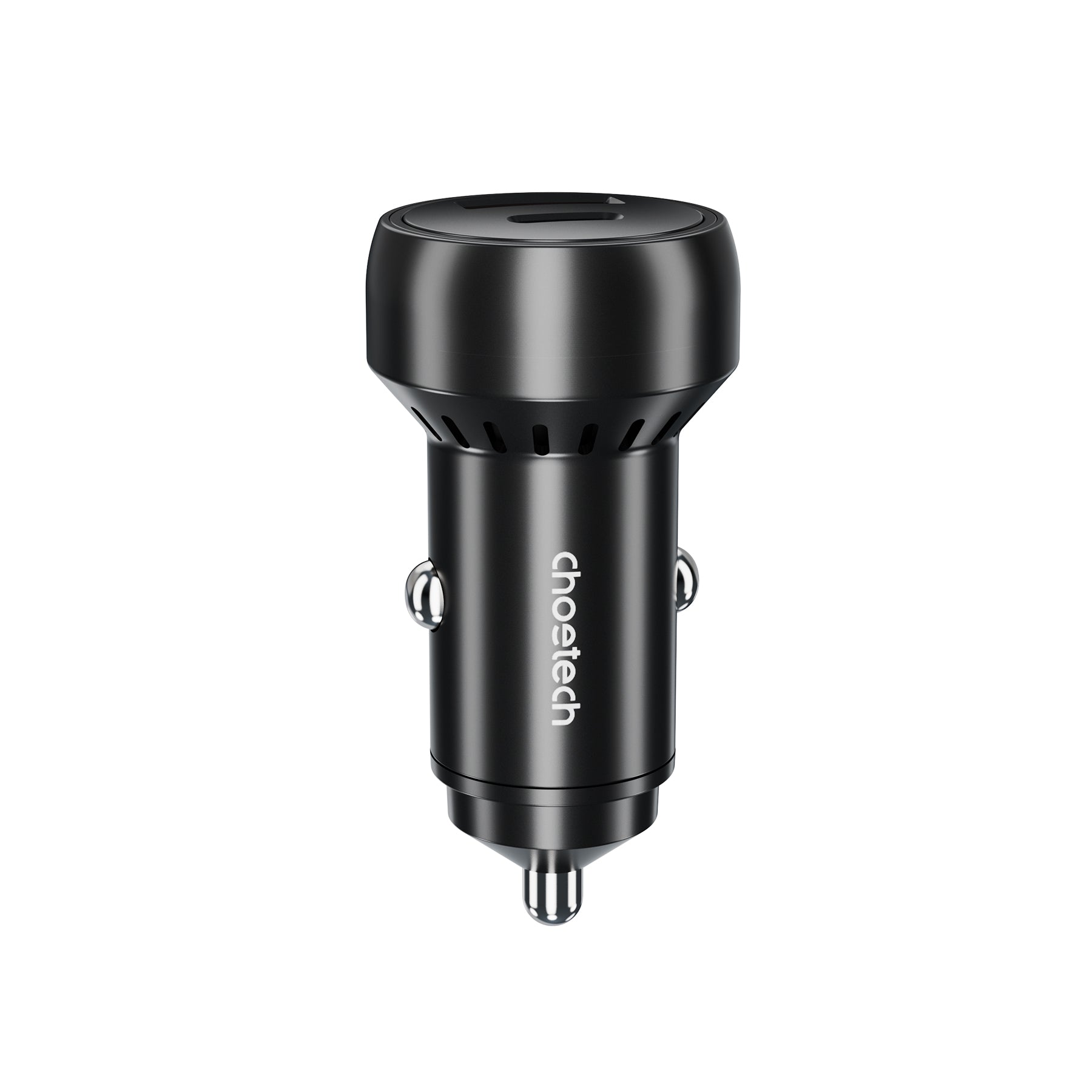USB-C USB-A PD 60W billaddare med LED-bakgrundsbelysning, svart