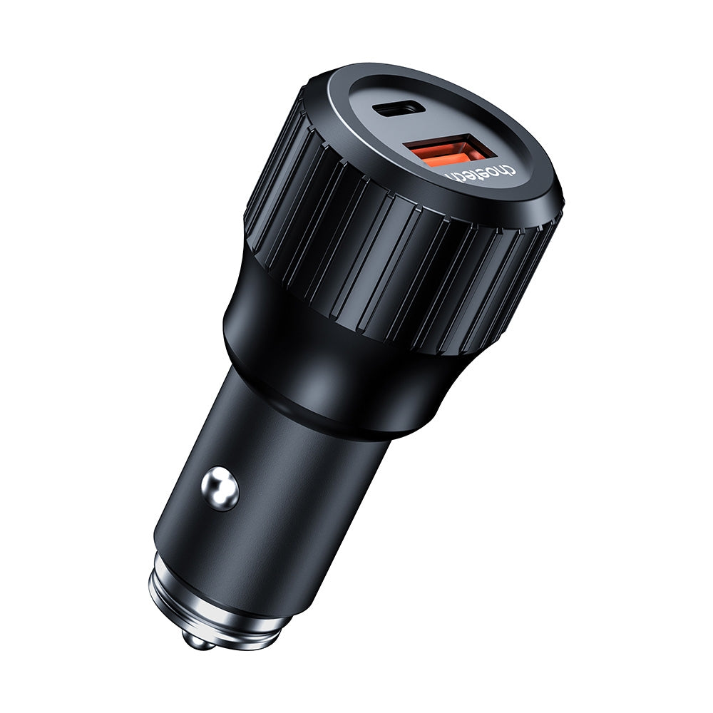 USB-C USB-A PD 63W billaddare, svart