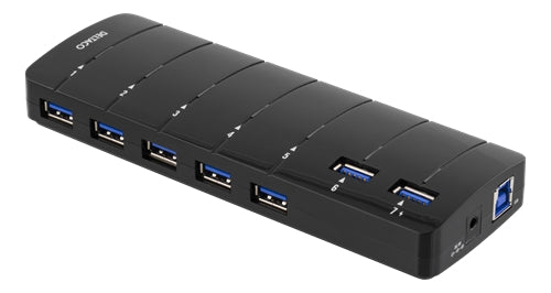 USB-hubb 3.0 med 7 portar