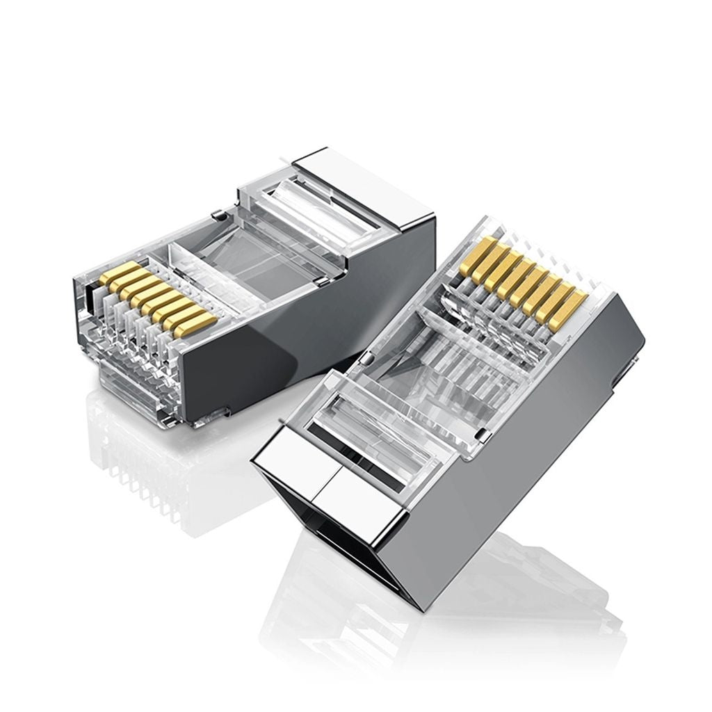 Ugreen 10x pluggändar för RJ45 8P8C (UTP Cat6 / Cat5 / Cat5e) - Silver
