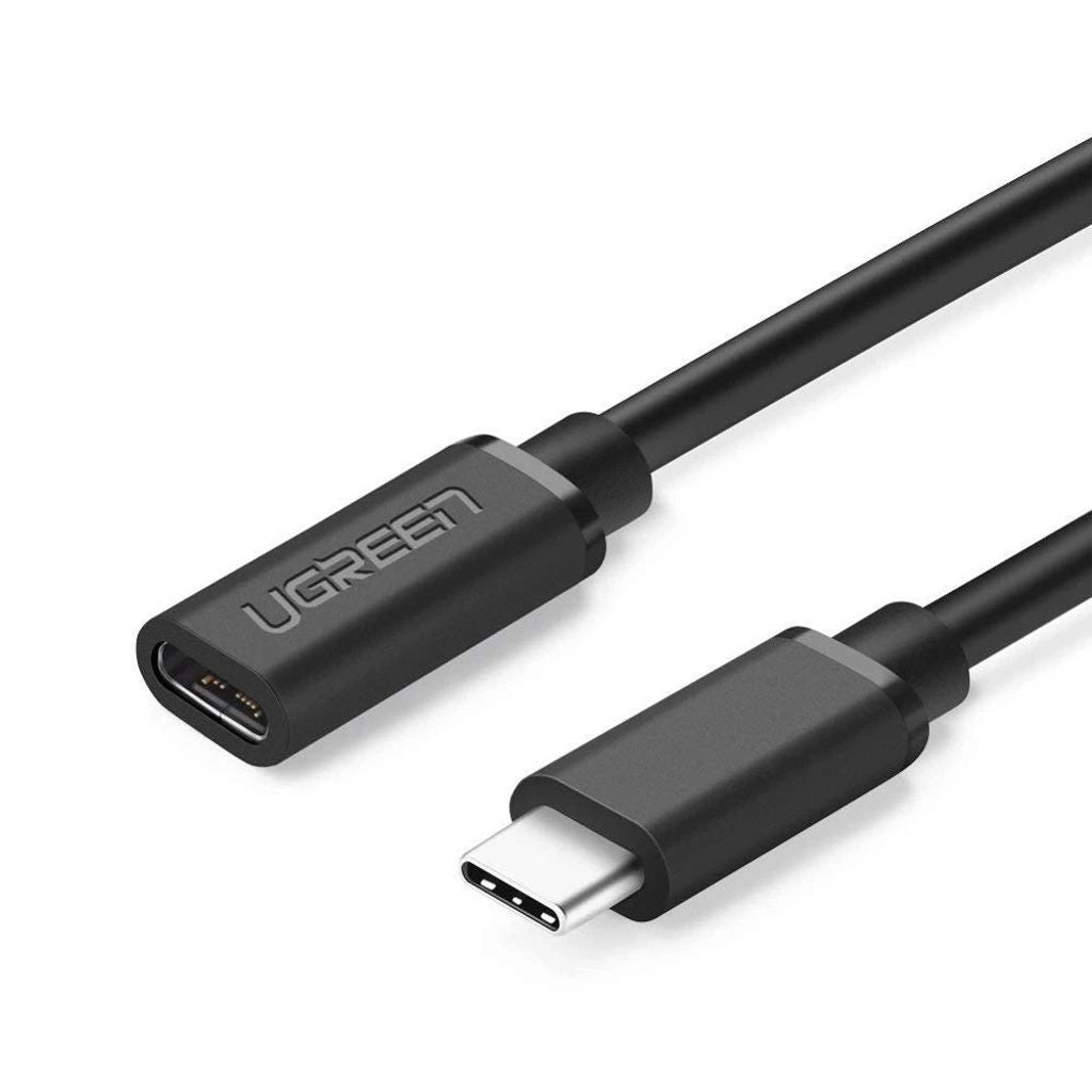 Ugreen USB-C (hona) till USB-C (hane) 3.1 förlängningskabel, 0,5 m - svart