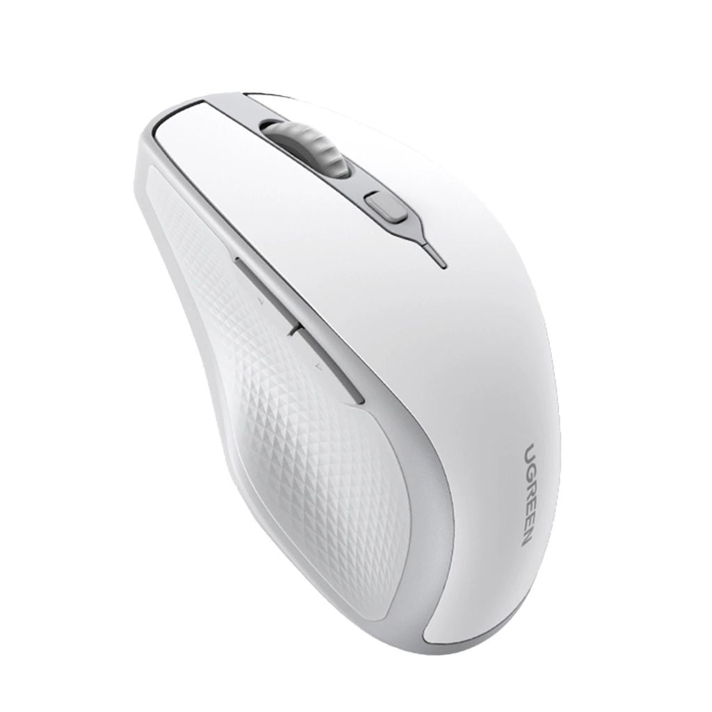 Ugreen ergonomisk trådlös mus Bluetooth, 2,4 GHz - Vit