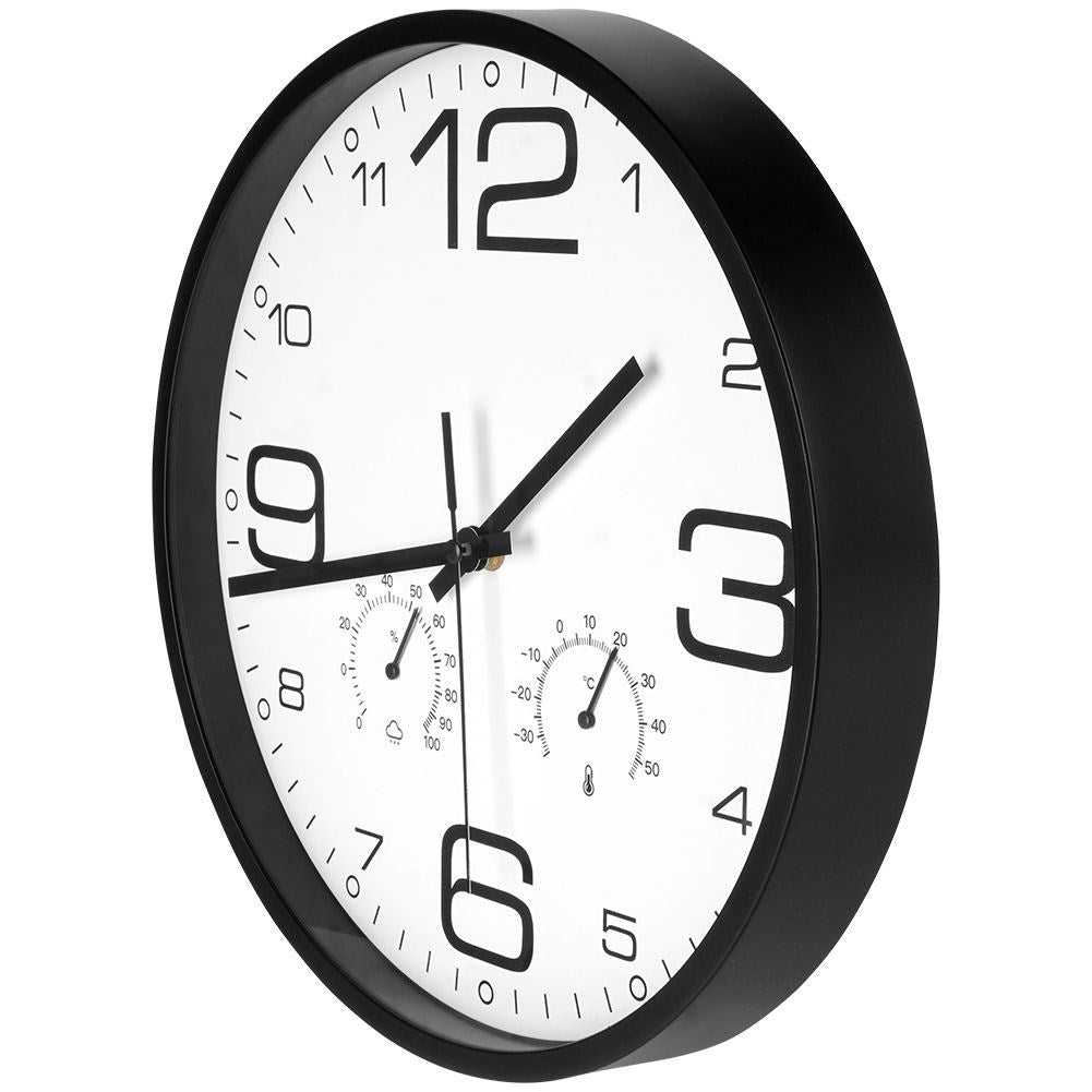 Unik Väggklocka med Termometer och Hygrometer - 30 cm