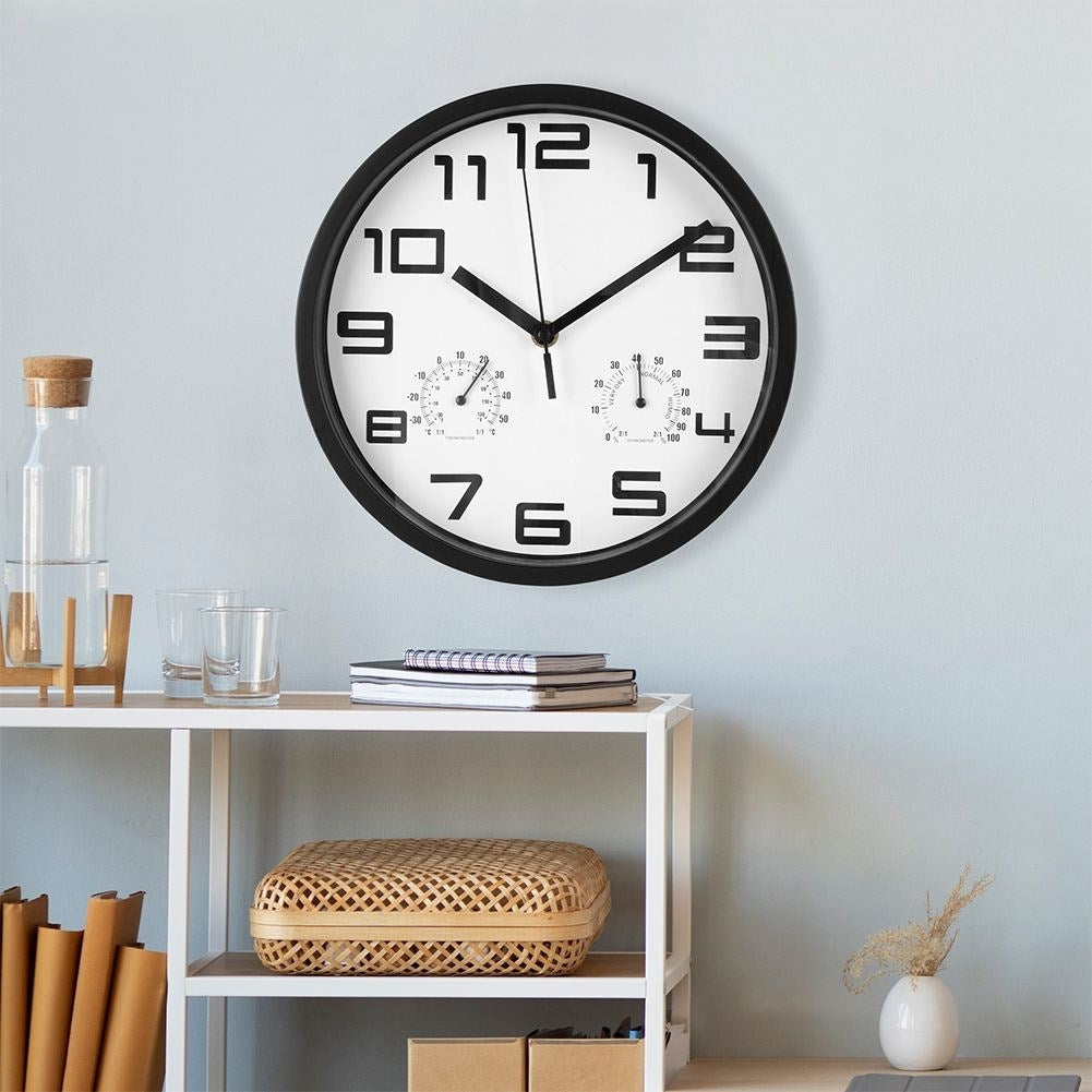 Unik väggklocka 25cm med termometer och hygrometer