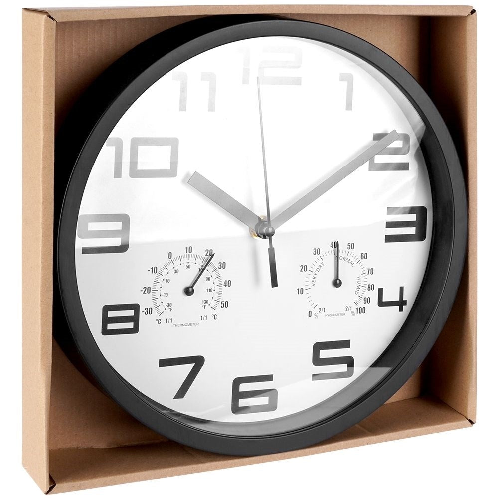 Unik väggklocka 25cm med termometer och hygrometer