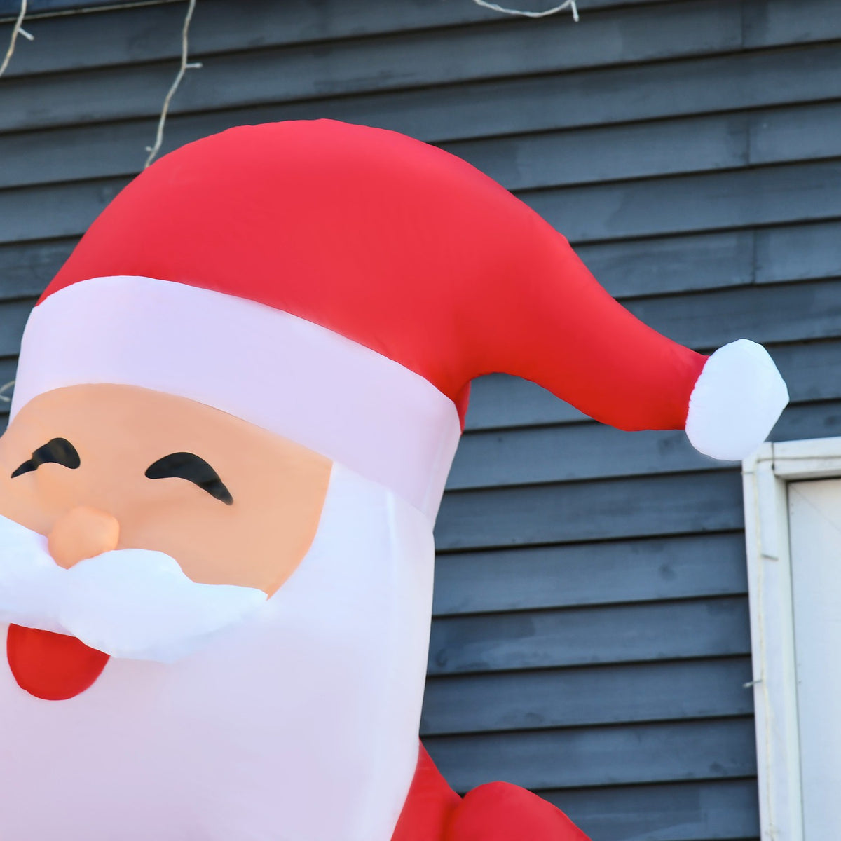 Opblaasbare Kerstman Met Candy Cane LED, 250cm