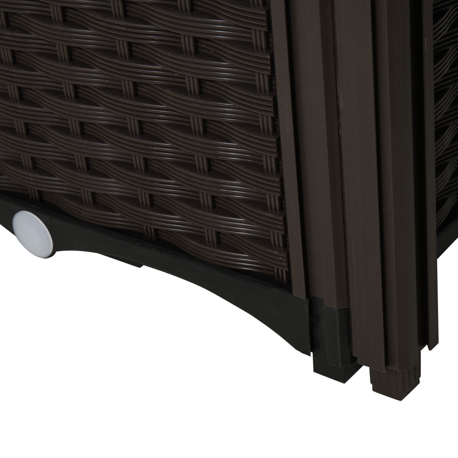 Planteringslåda med upphöjd säng, Rottinglook, med dränering, Brun, 80x44 cm