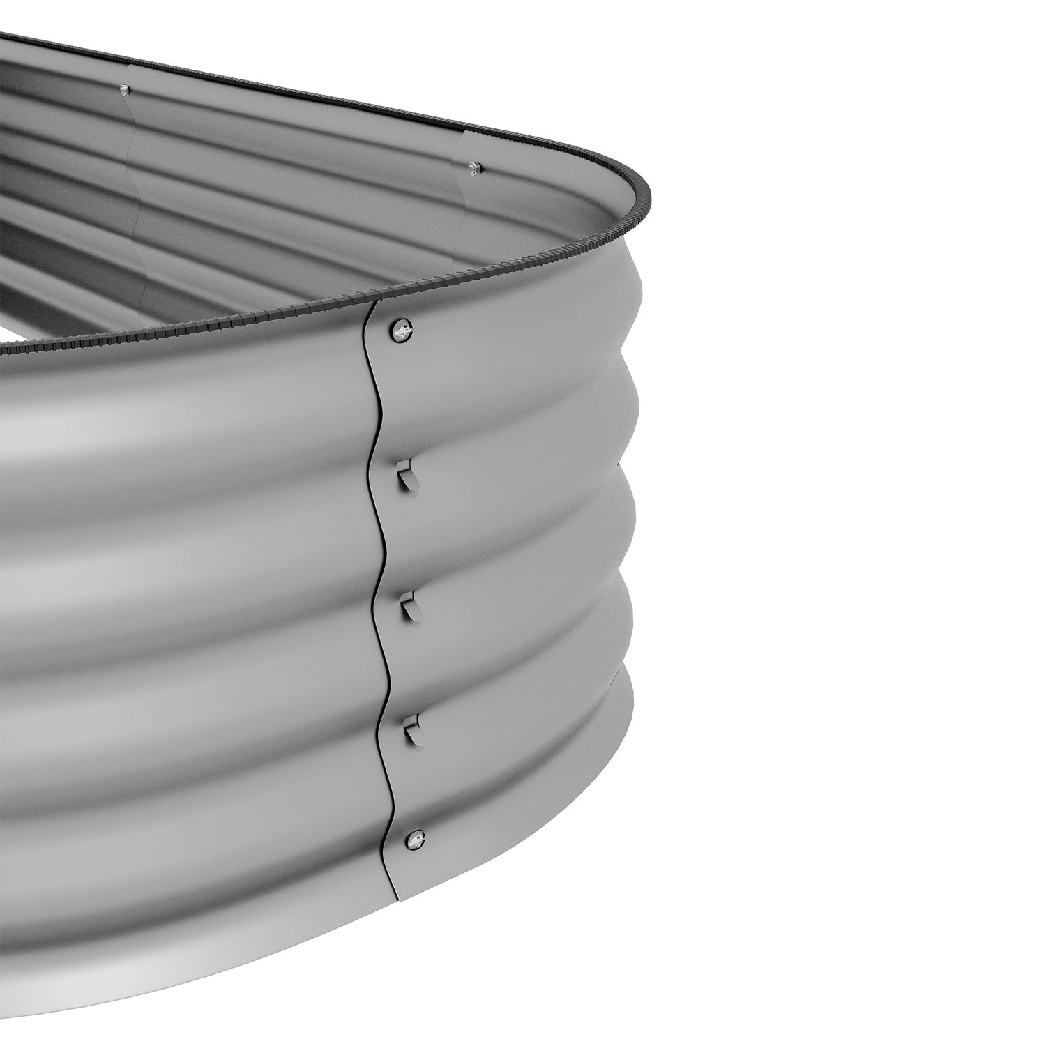 Upphöjd bädd i metall, 150x62x30 cm, öppen bas