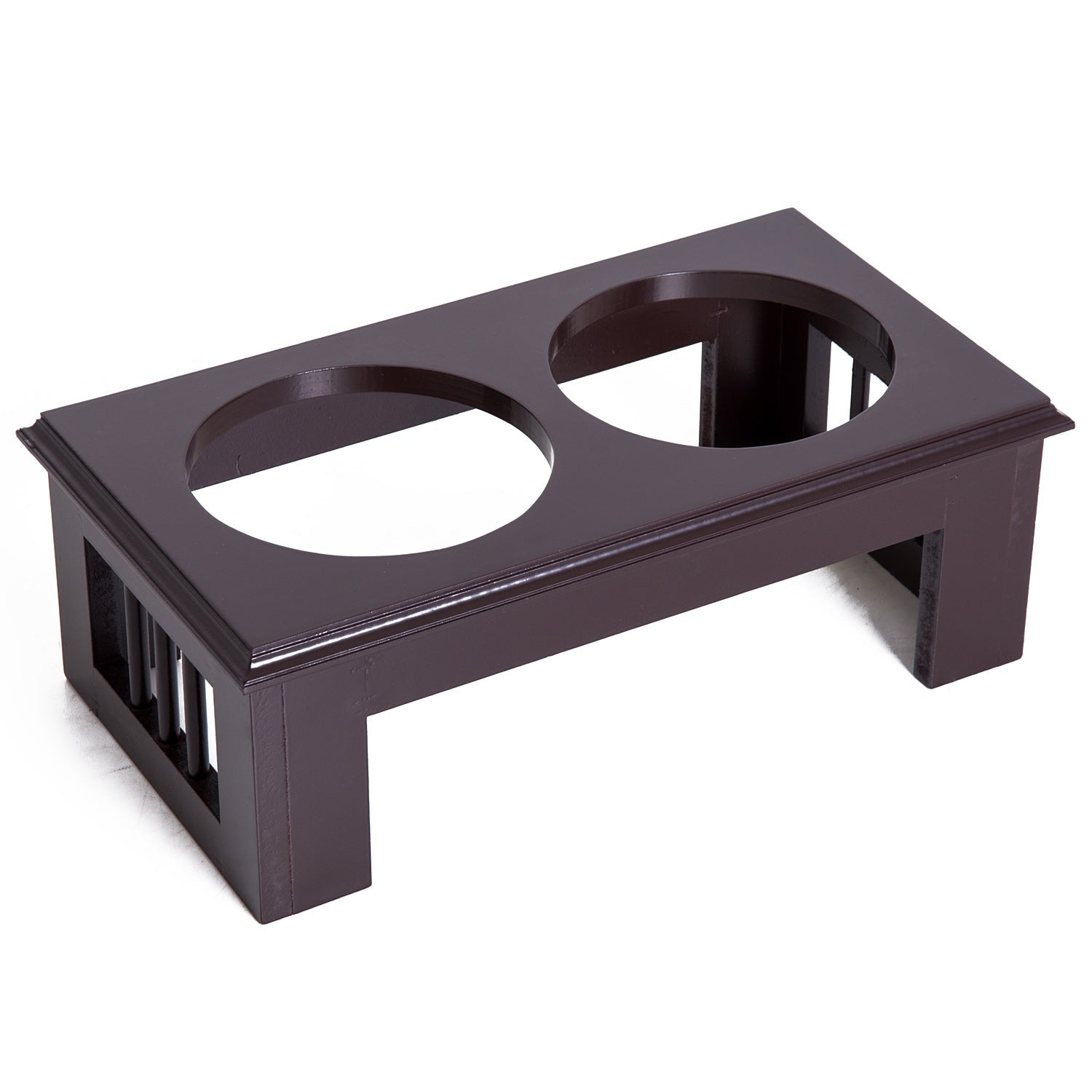 Upphöjd djurskålsset, rostfritt stål, lättskött, 44x24x15 cm